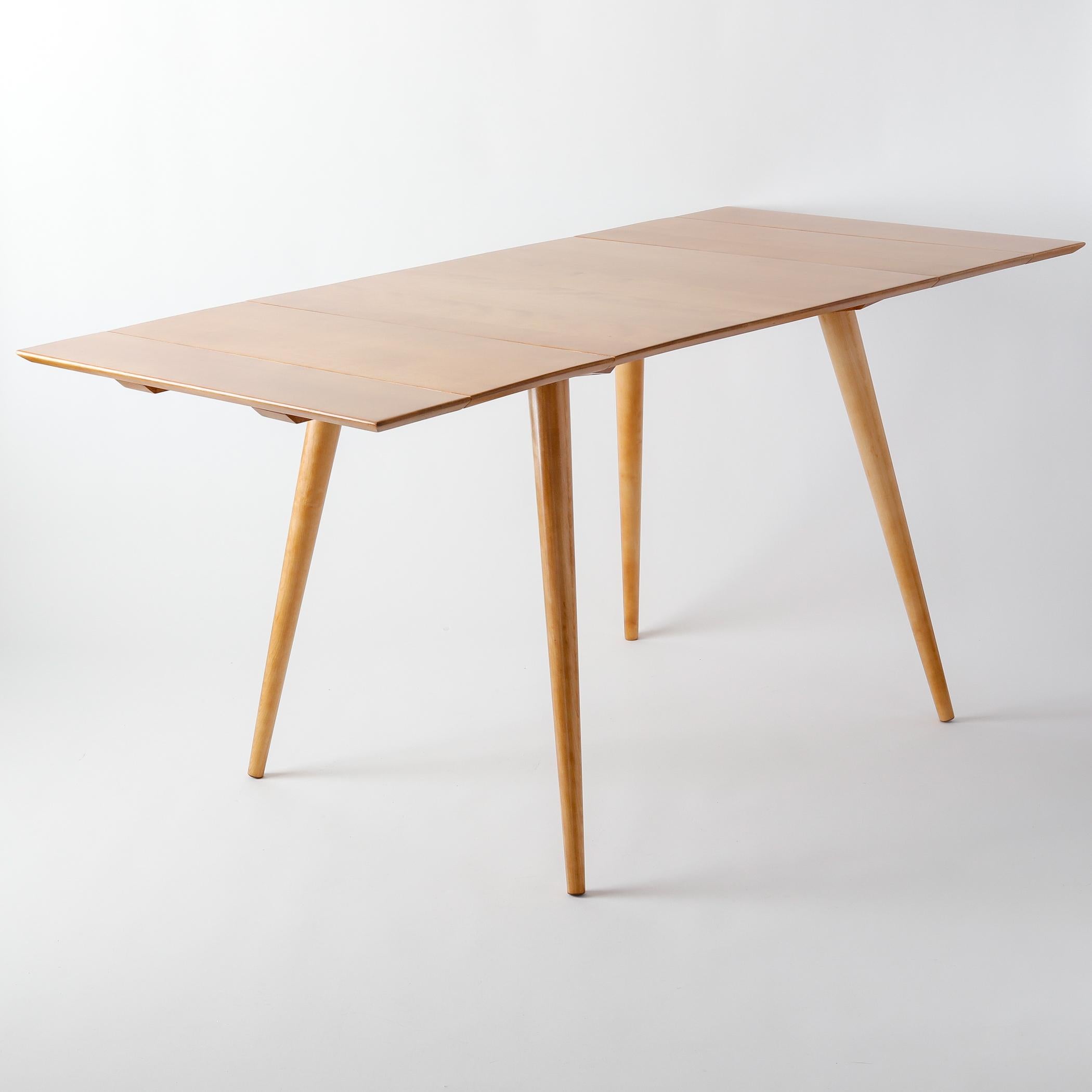 American Paul McCobb Planner Group Maple Dining Table with Two Leaves, 1950s - Breakfast 