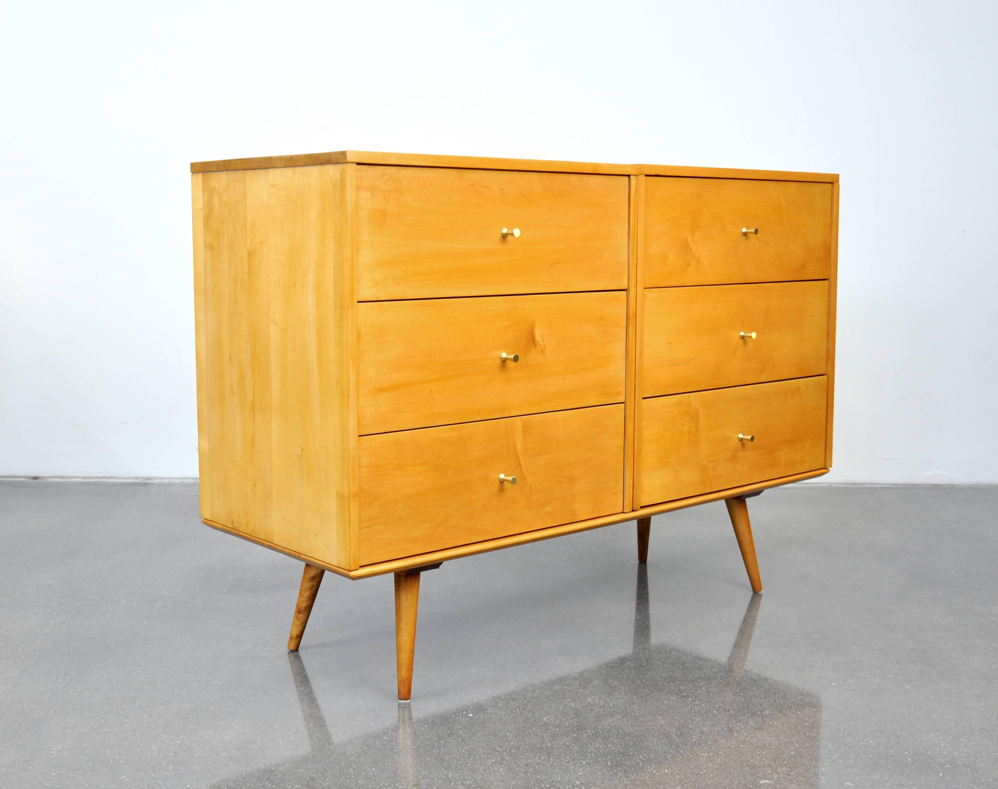 Mid-Century Modern Paul McCobb Planner Group Maple Double Dresser