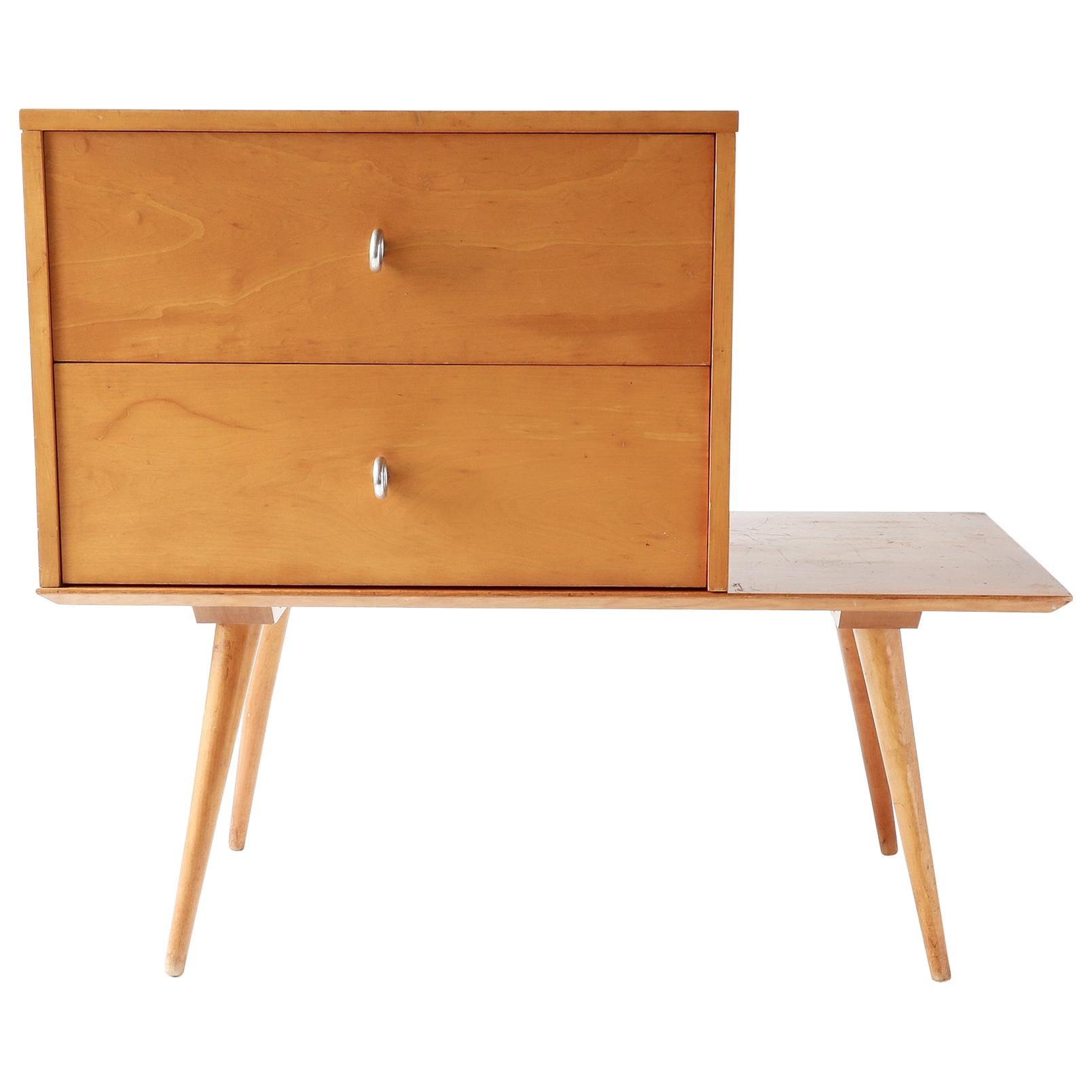 Paul McCobb Planner Group Maple Two-Drawer Chest on Stand, 1950s For Sale