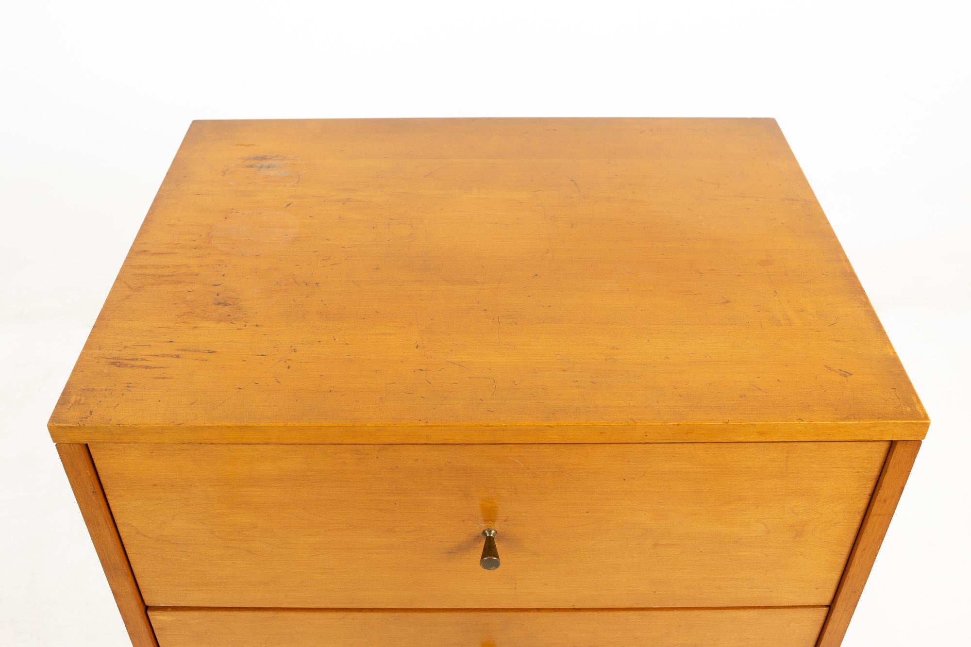 Paul McCobb Planner Group Mid Century 2 Drawer Nightstand In Good Condition In Countryside, IL