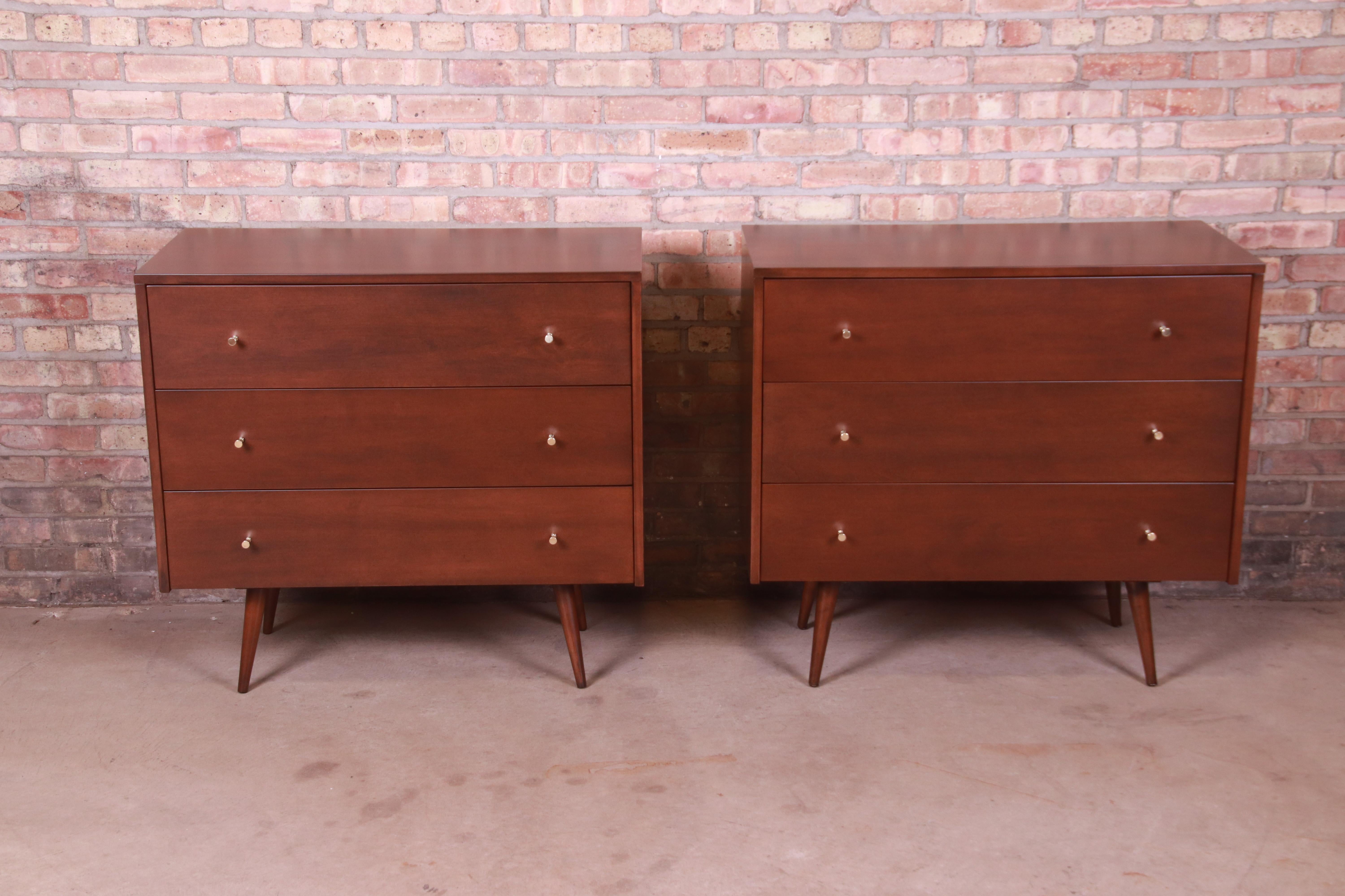 An iconic pair of Mid-Century Modern bachelor chests or large beside chests

By Paul McCobb for Winchendon Furniture, 