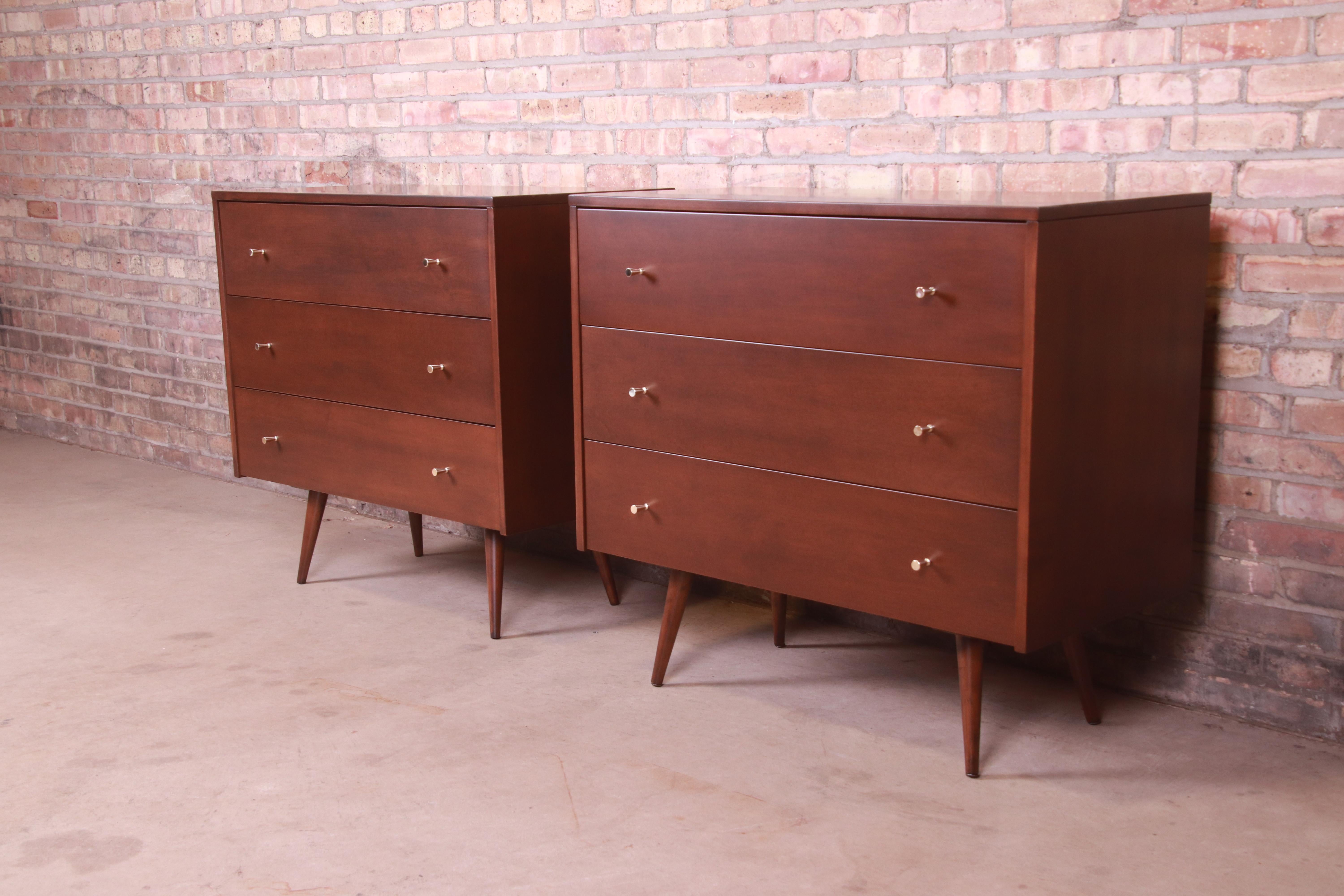 Mid-20th Century Paul McCobb Planner Group Mid-Century Modern Bachelor Chests, Newly Refinished For Sale