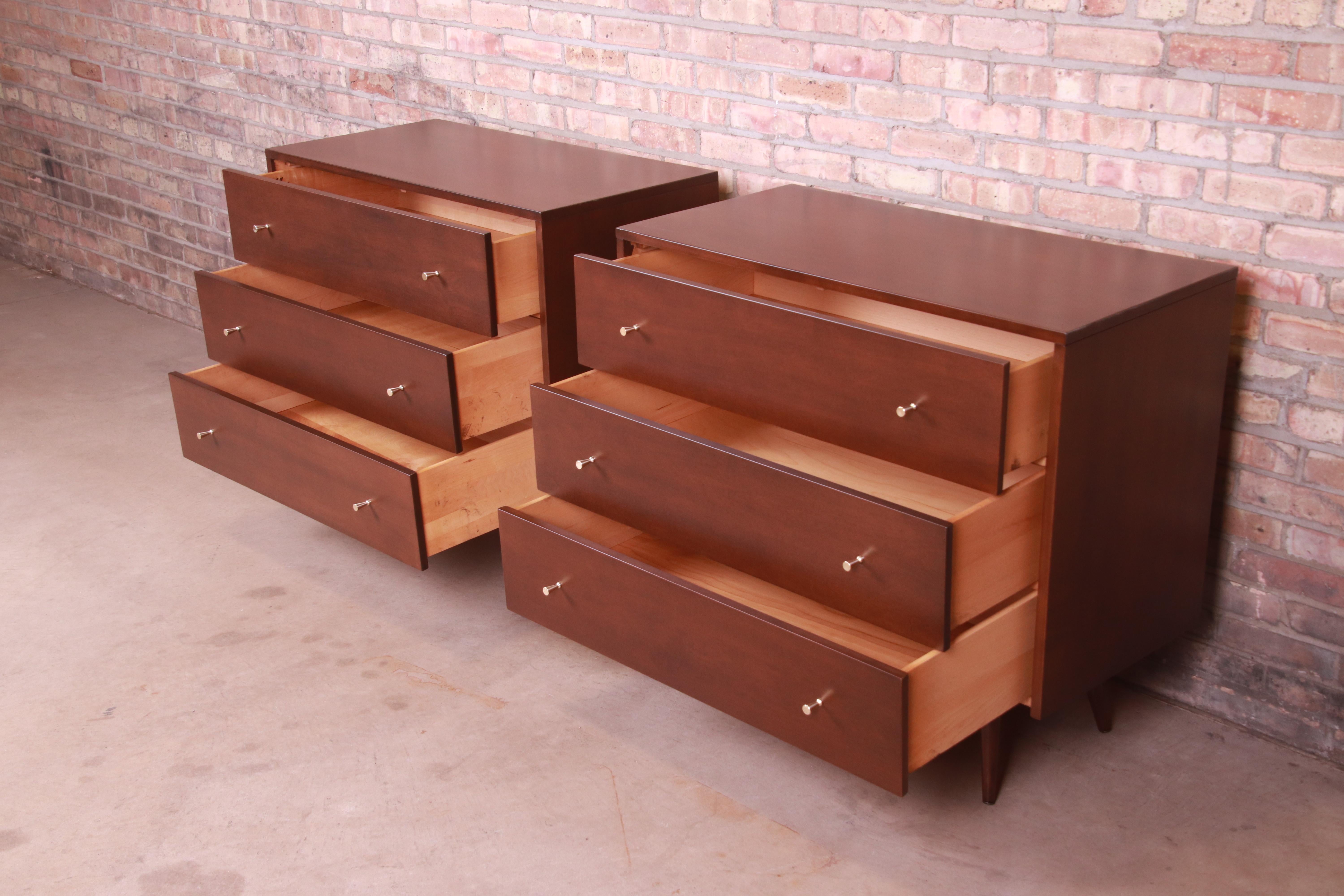 Paul McCobb Planner Group Mid-Century Modern Bachelor Chests, Newly Refinished For Sale 3