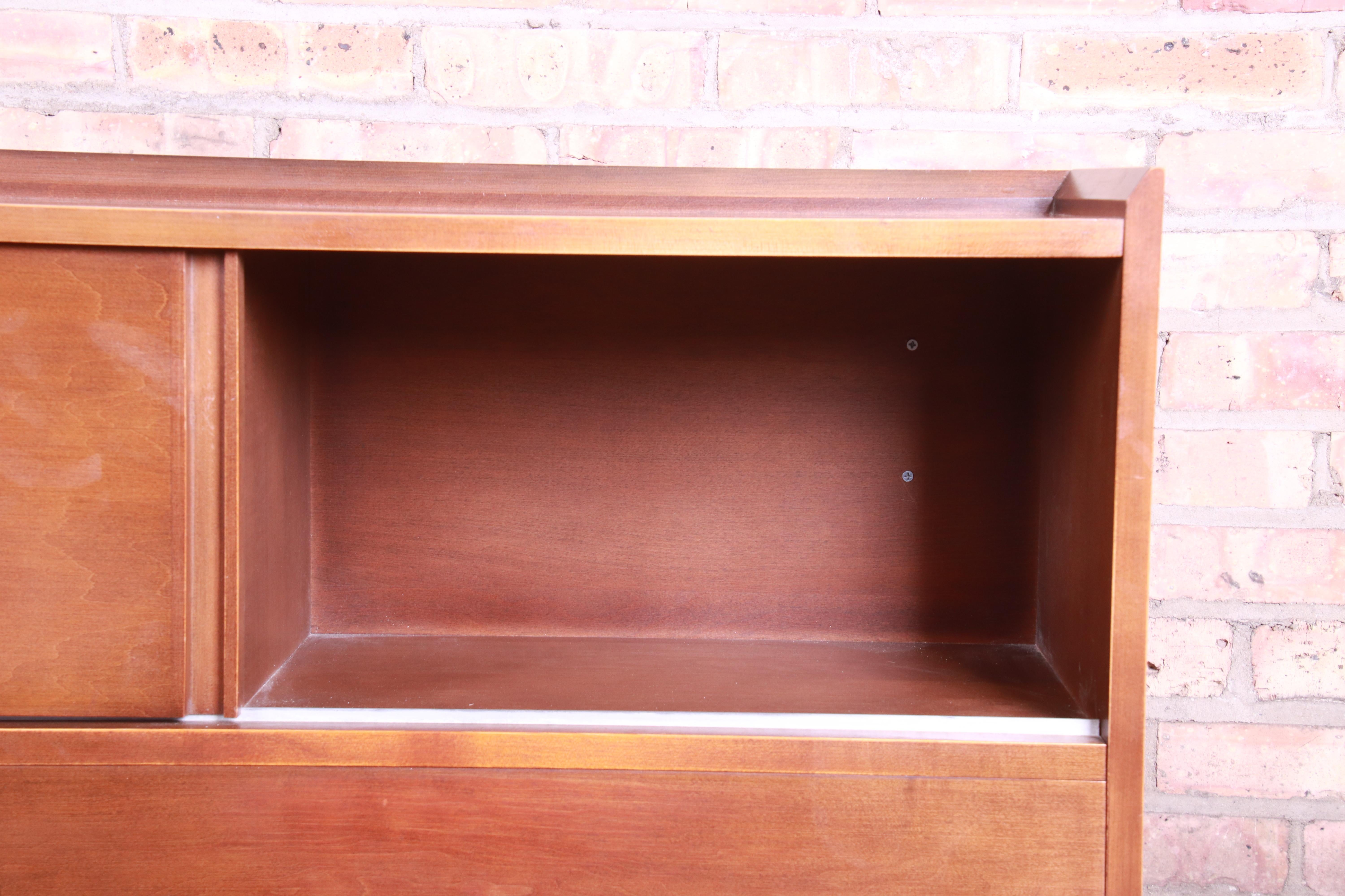 bookcase headboard with sliding doors