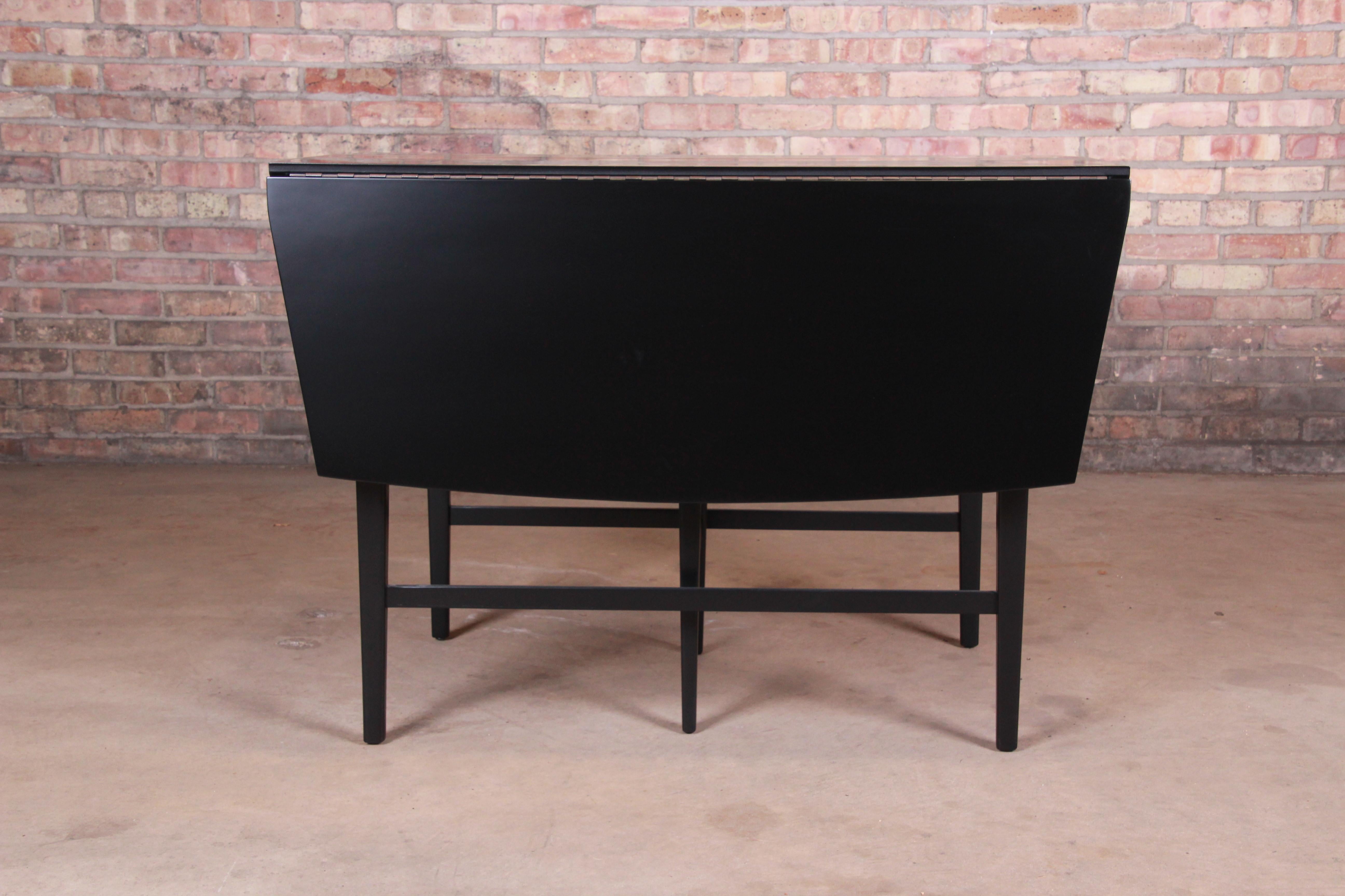 Paul McCobb Planner Group table de salle à manger moderne mi-siècle en laque noire:: années 1950 en vente 4