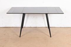 Paul McCobb Planner Group Mesa de comedor moderna de mediados de siglo lacada en negro