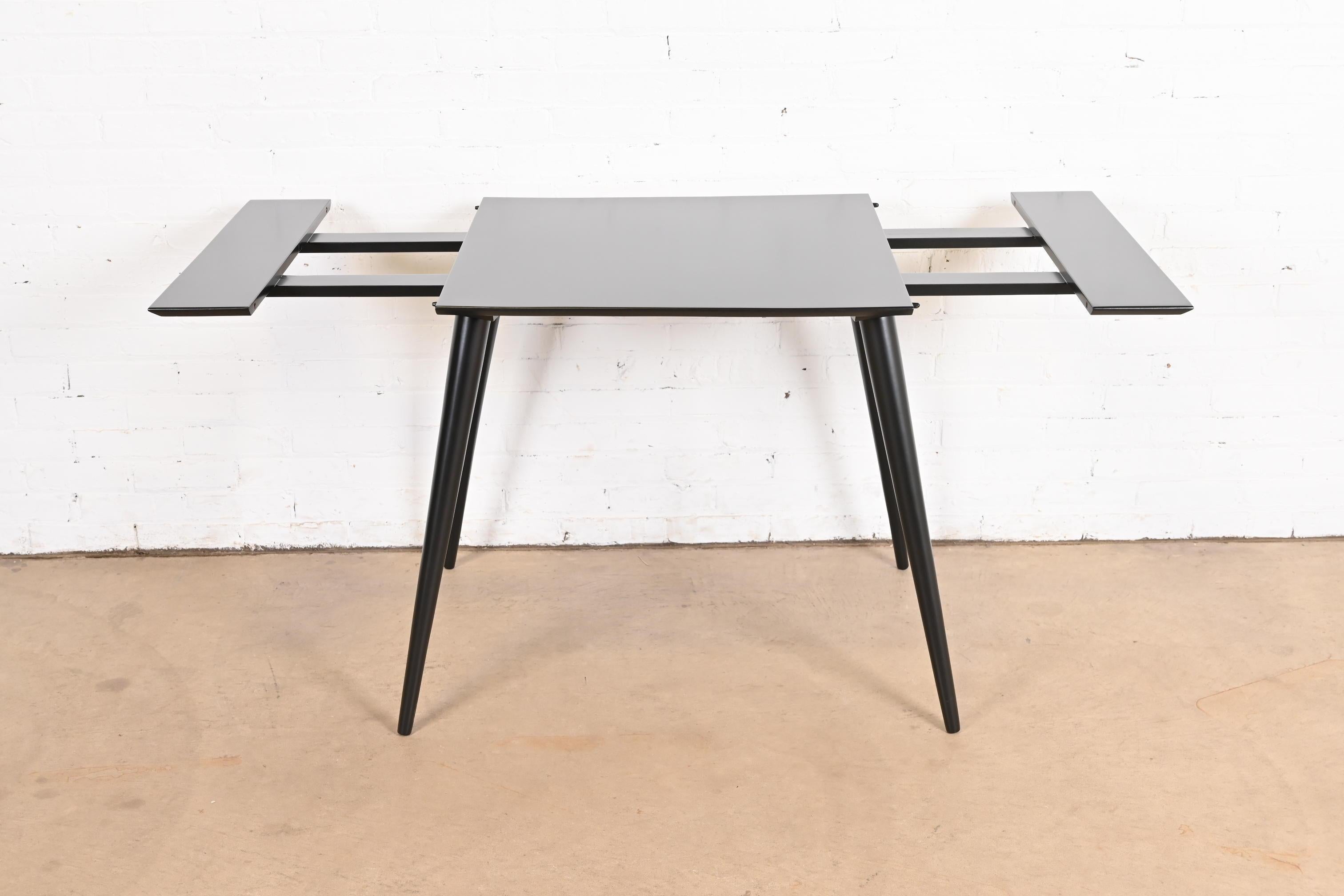 Maple Paul McCobb Planner Group Mid-Century Modern Black Lacquered Dining Table For Sale