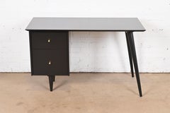 Paul McCobb Planner Group Mid-Century Modern Black Lacquered Writing Desk