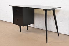 Paul McCobb Planner Group Mid-Century Modern Black Lacquered Writing Desk