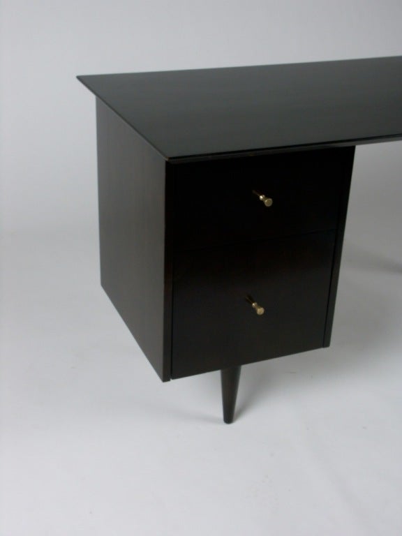 black mid century desk