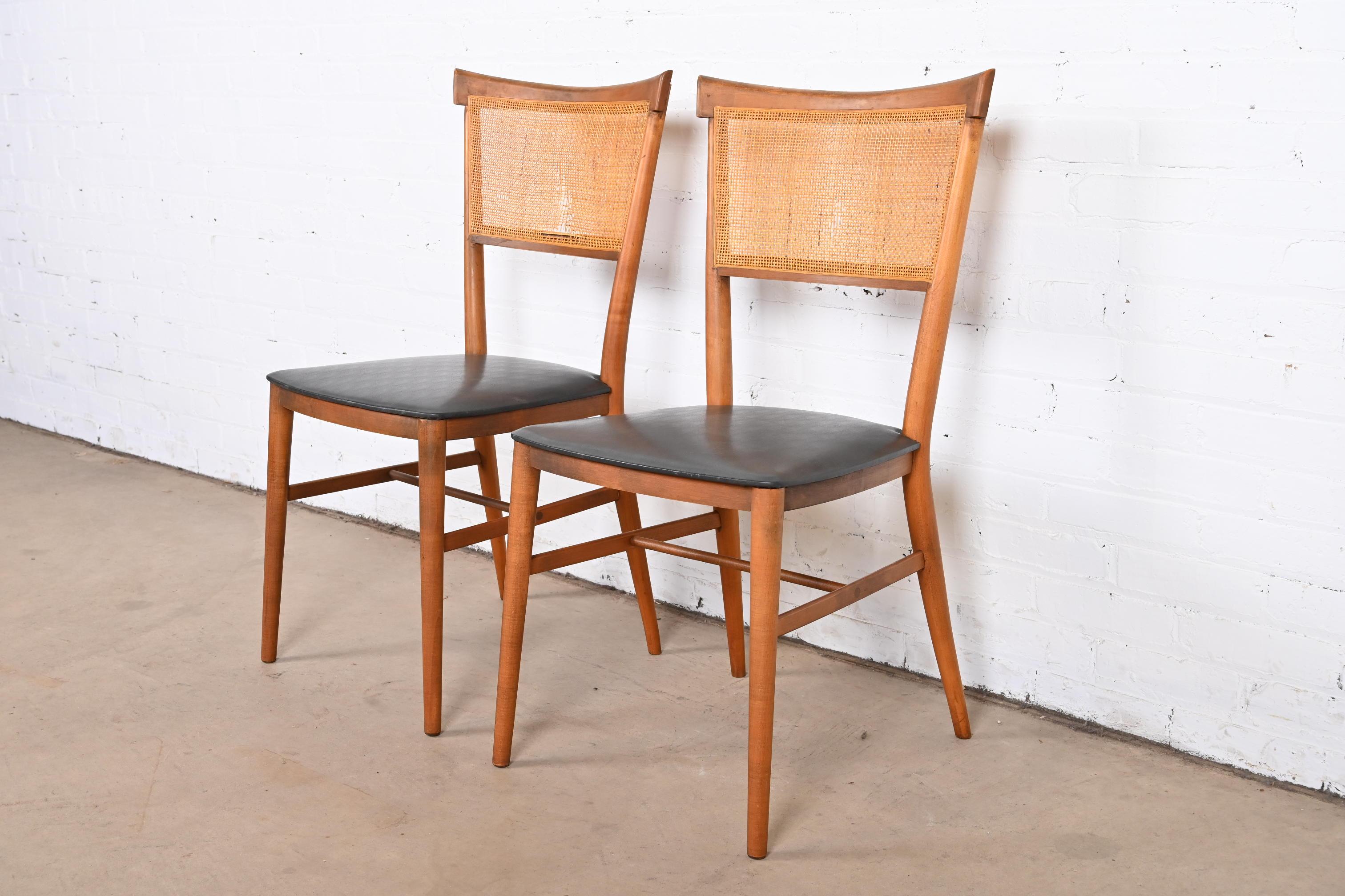 Paul McCobb Planner Group Mid-Century Modern Dining Chairs or Side Chairs, Pair In Fair Condition In South Bend, IN