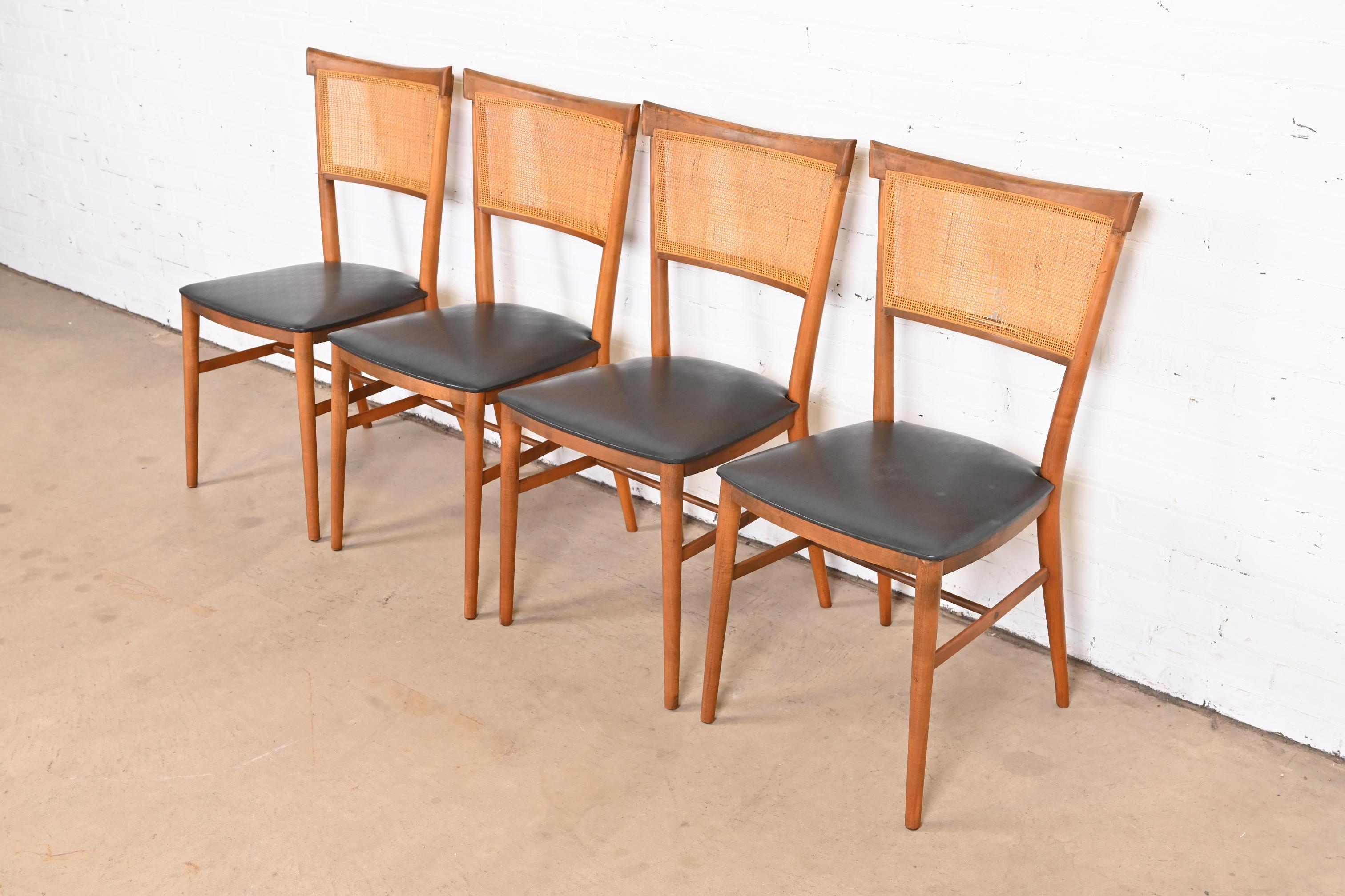 Upholstery Paul McCobb Planner Group Mid-Century Modern Dining Chairs, Set of Four