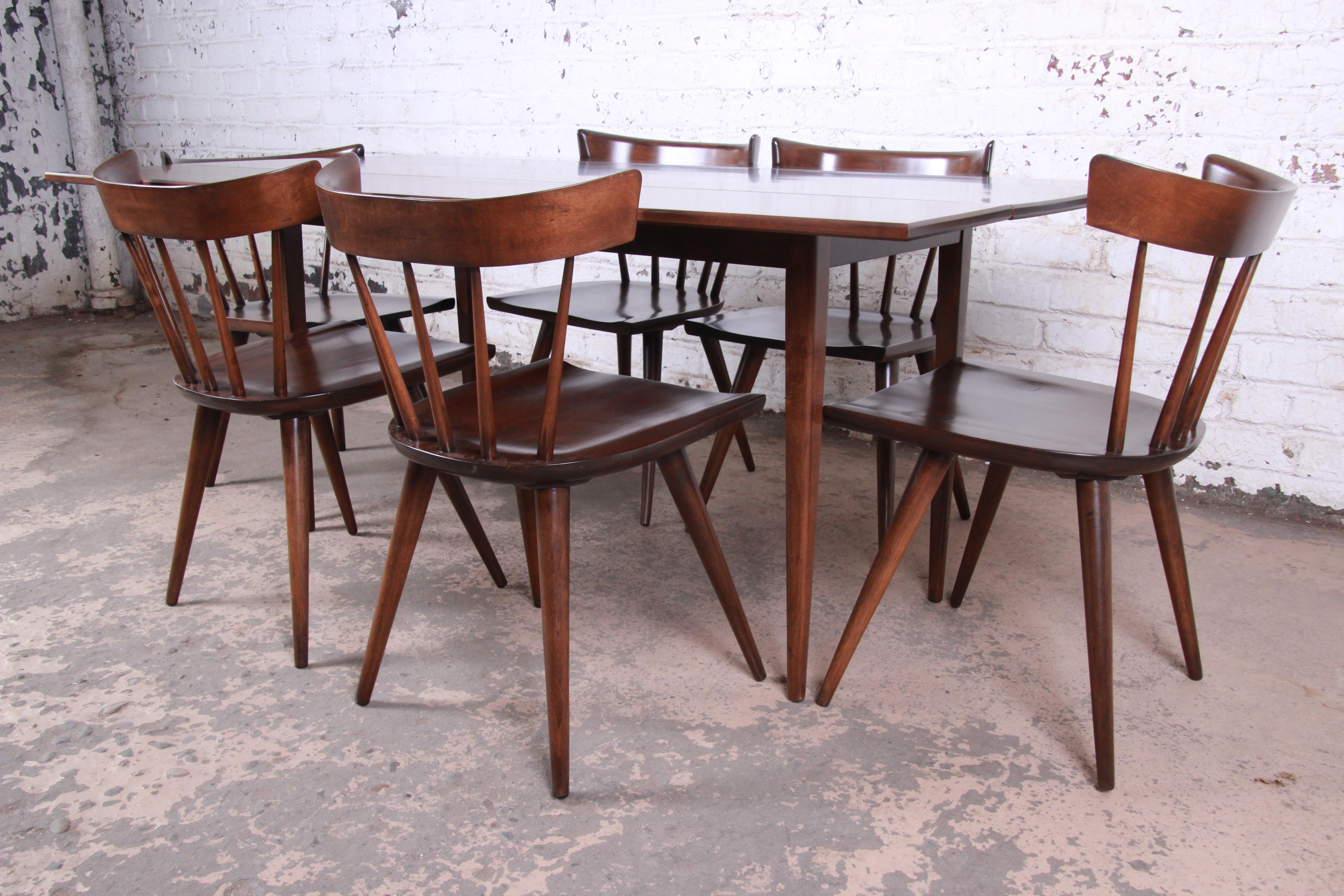 Paul McCobb Planner Group Mid-Century Modern Dining Set, Newly Restored In Good Condition In South Bend, IN