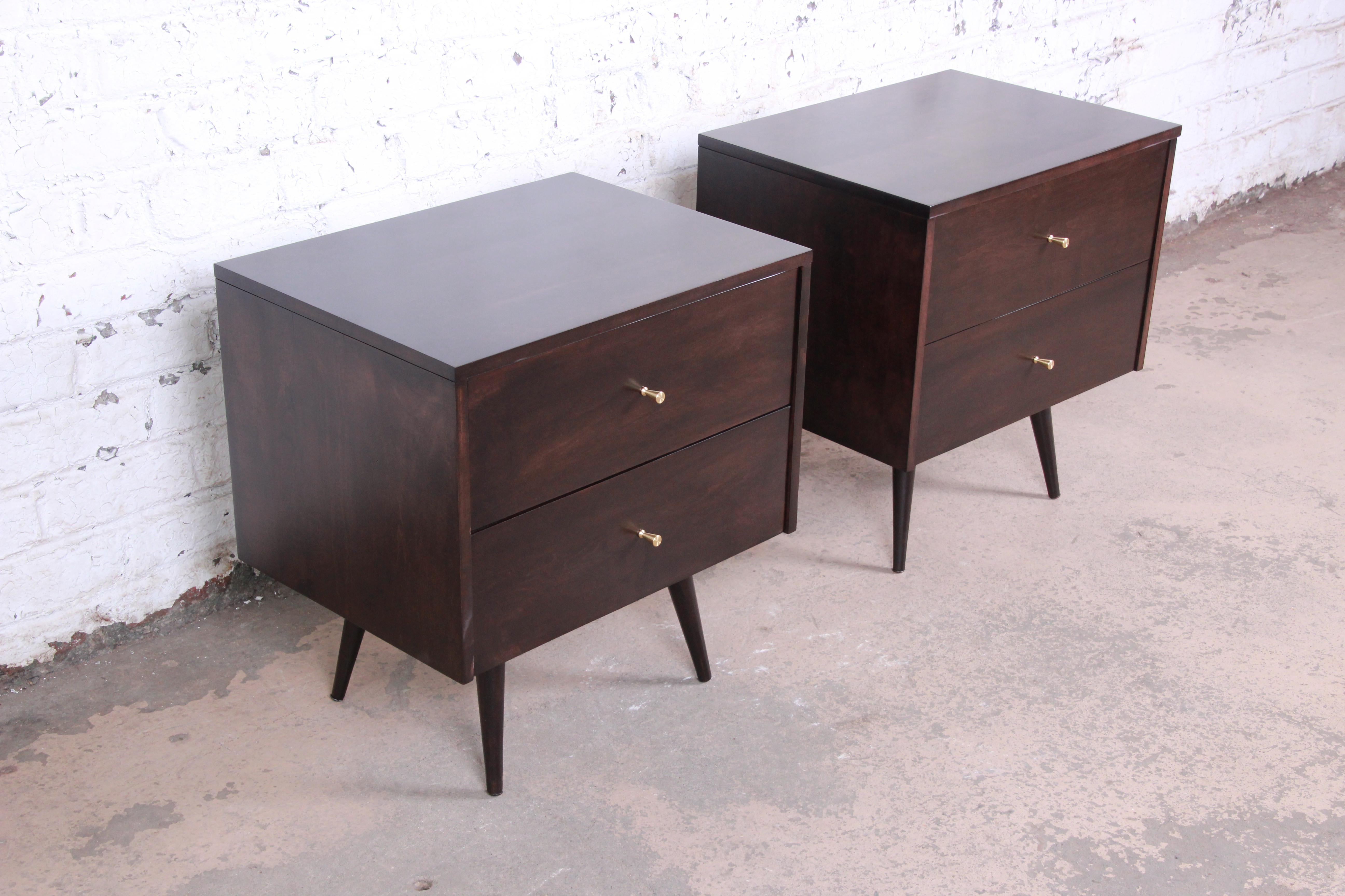 American Paul McCobb Planner Group Mid-Century Modern Nightstands, Newly Refinished