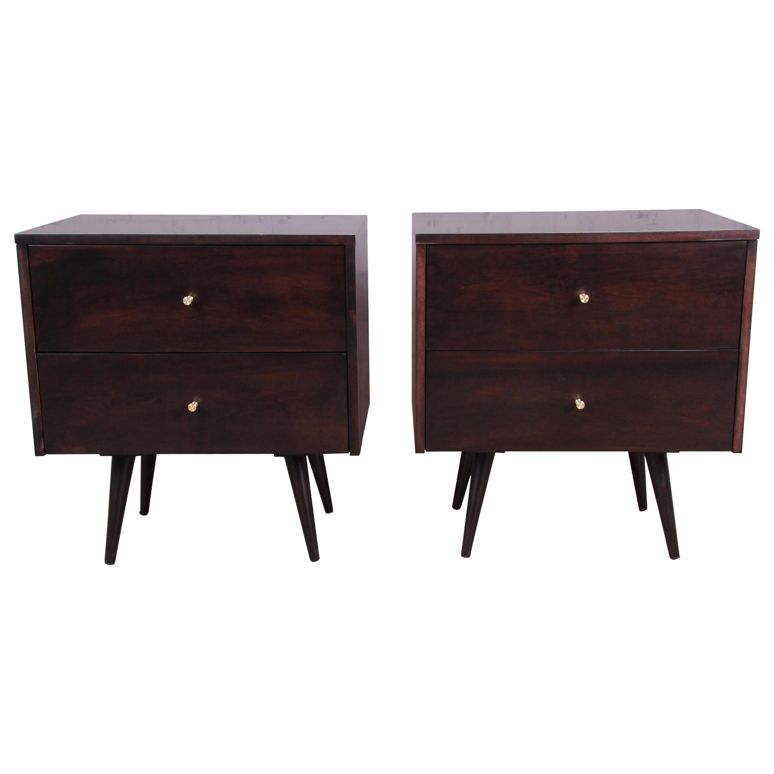 Paul McCobb Planner Group Mid-Century Modern Nightstands, Newly Refinished