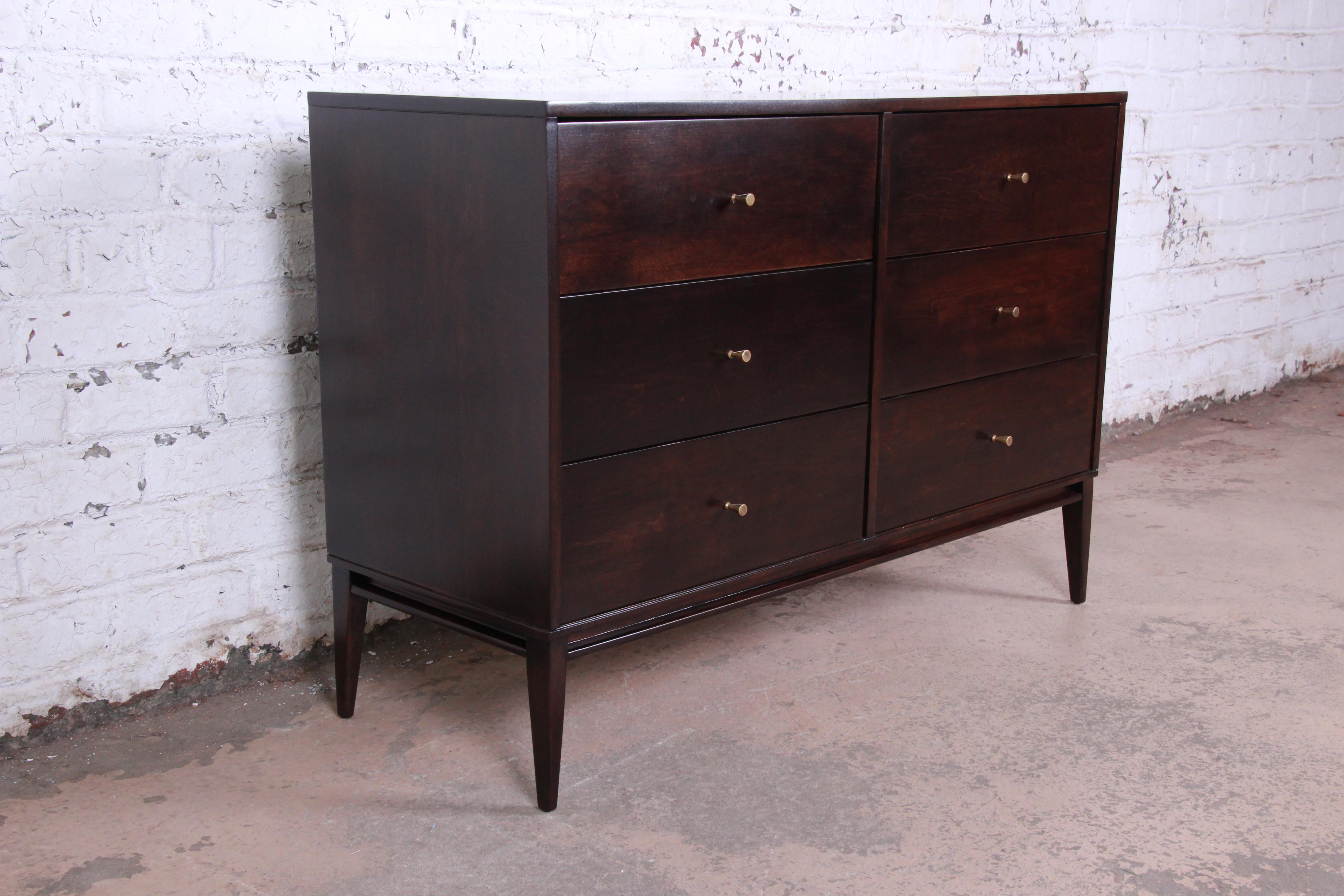 Paul McCobb Planner Group Mid-Century Modern Six-Drawer Dresser In Good Condition In South Bend, IN