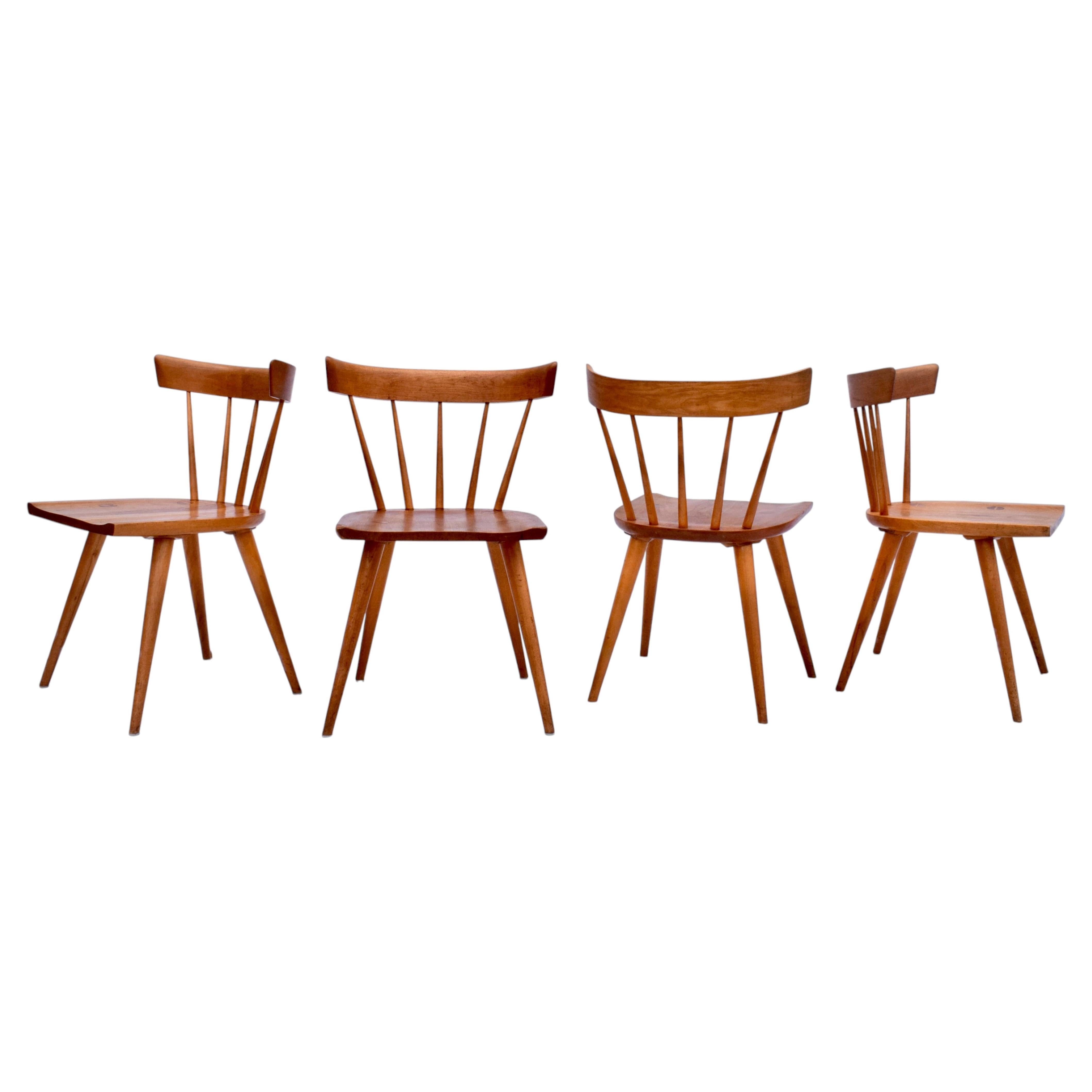 Paul McCobb Planner Group Mid-Century Modern Spindle Back Dining Chairs, 4/Set