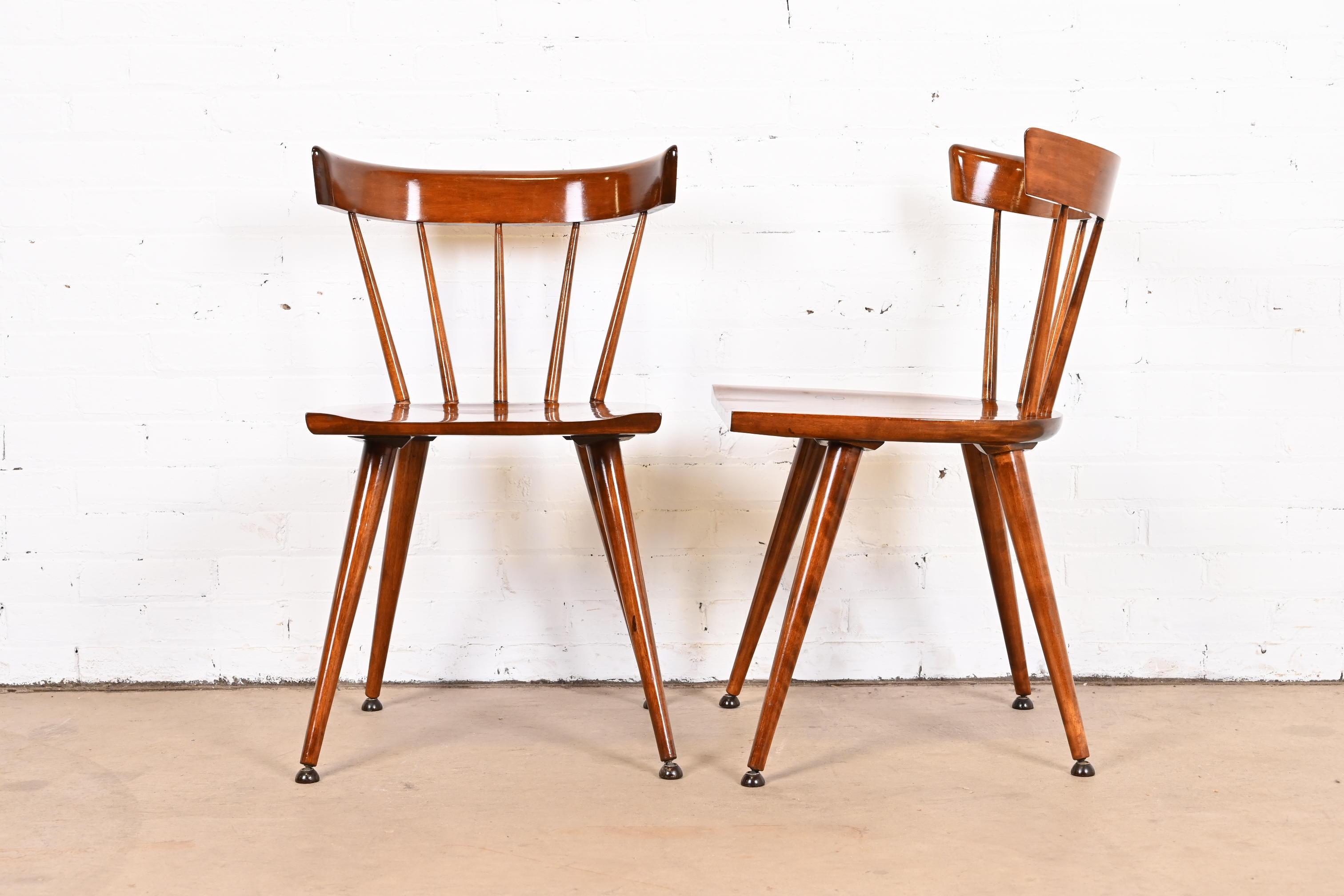 Paul McCobb Planner Group Mid-Century Modern Spindle Back Dining Chairs 4