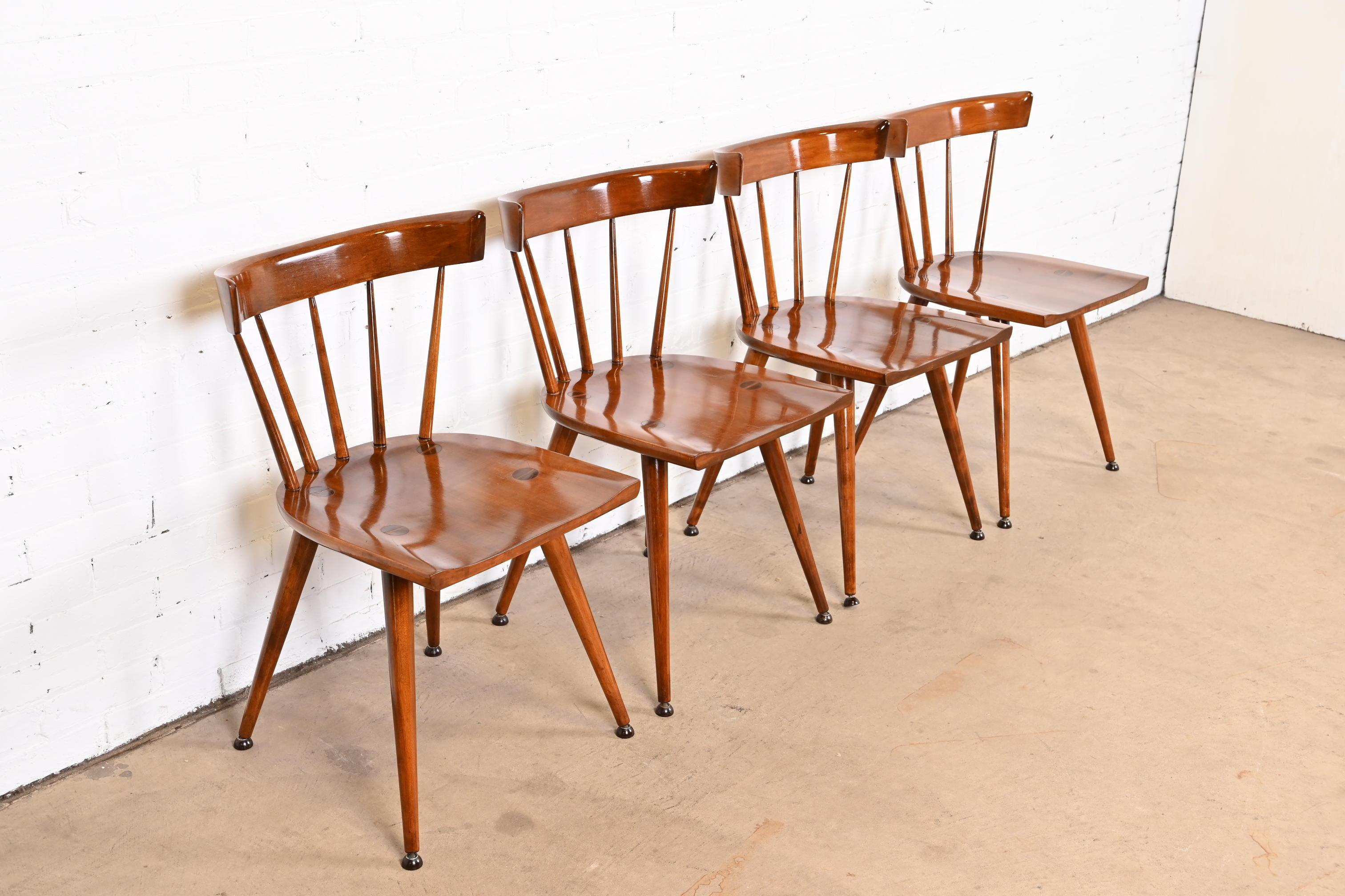 Birch Paul McCobb Planner Group Mid-Century Modern Spindle Back Dining Chairs