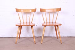 Paul McCobb Planner Group Mid-Century Modern Spindle Back Dining Chairs, Pair