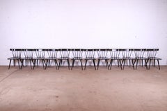 Paul McCobb Planner Group Mid-Century Modern Spindle Back Dining Chairs, Twelve