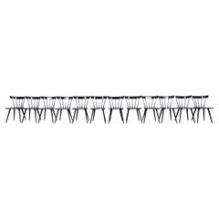 Paul McCobb Planner Group Sillas de comedor con respaldo fusiforme modernas de mediados de siglo, doce