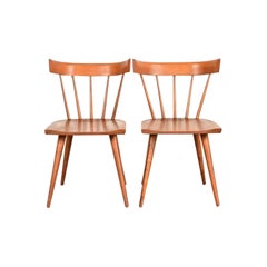 Paul McCobb Planner Group Mid-Century Modern Spindle Back Side Chairs, Pair