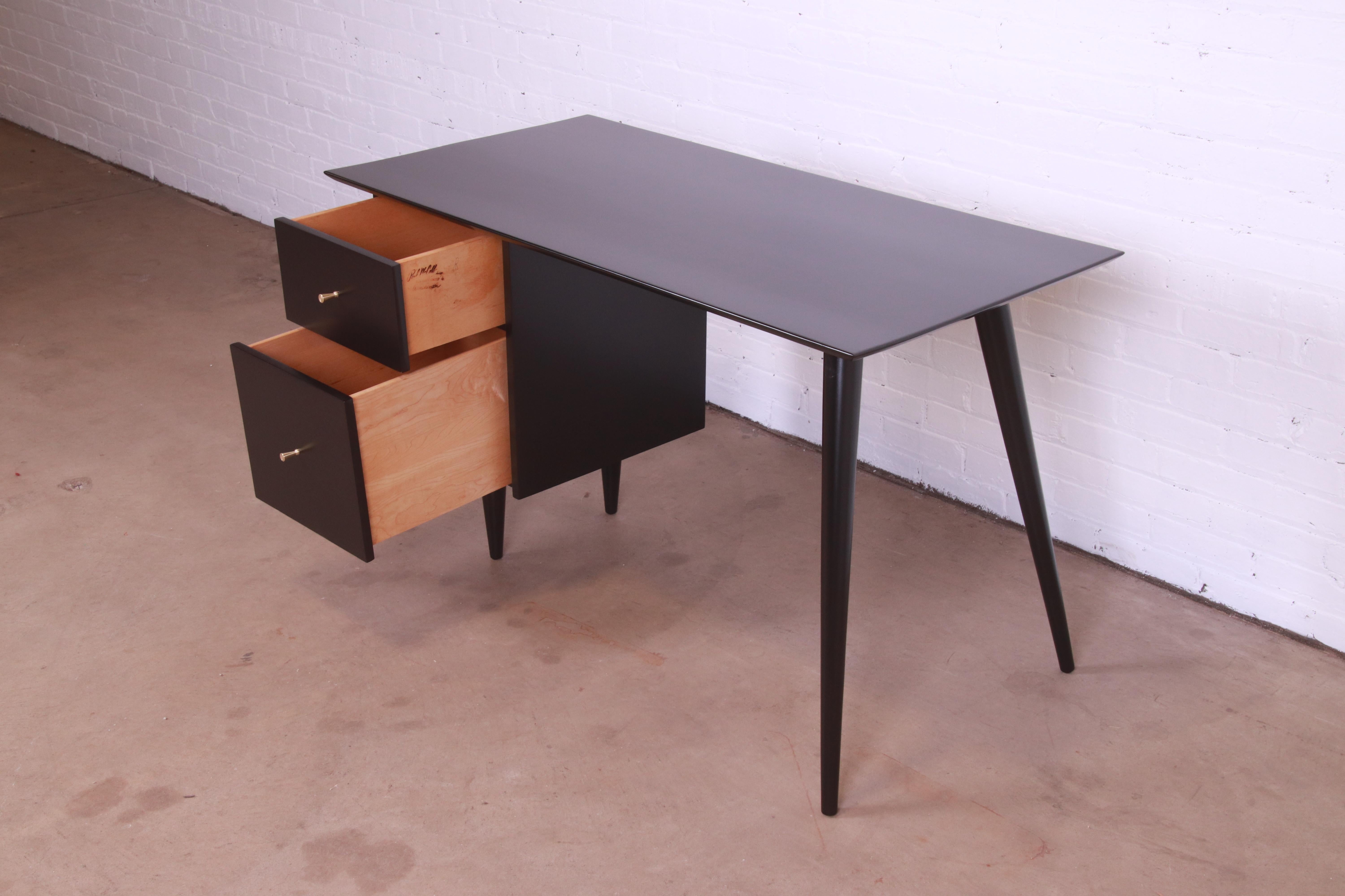Paul McCobb Planner Group Mid-Century Modern Writing Desk, Newly Refinished 1