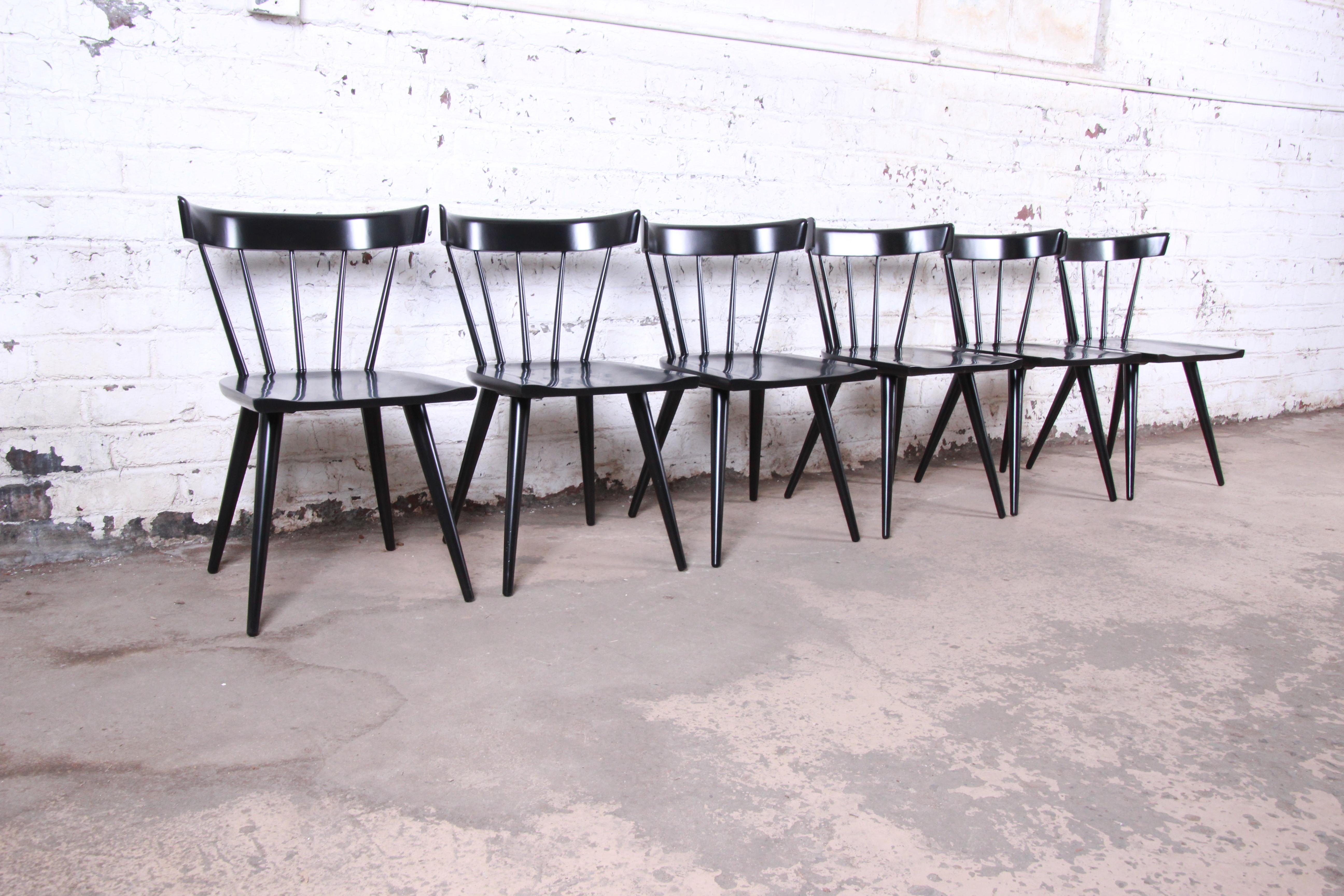Mid-20th Century Paul McCobb Planner Group Midcentury Spindle Back Dining Chairs, Set of Six