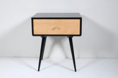 Paul McCobb Planner Group Model 1500 Maple & Black Single Drawer Cabinet, 1950s