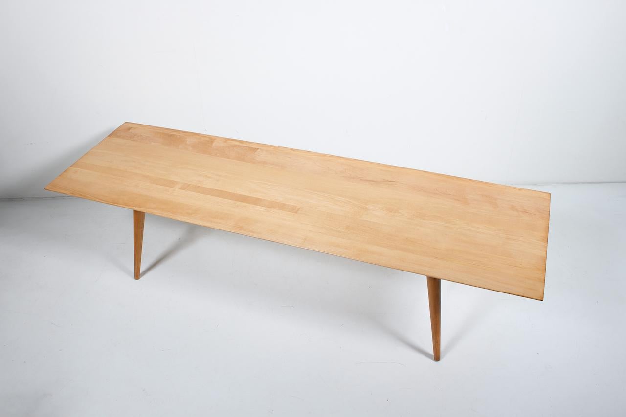 Paul McCobb Planner Group Natural Finish Maple Bench, Coffee Table, 1950's For Sale 7