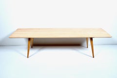 Paul McCobb Planner Group Natural Finish Maple Coffee Table, Bench 1950's