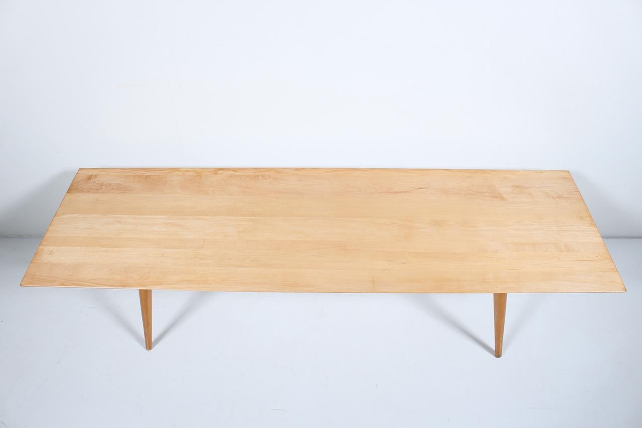 Wood Paul McCobb Planner Group Natural Finish Maple Bench, Coffee Table, 1950's For Sale