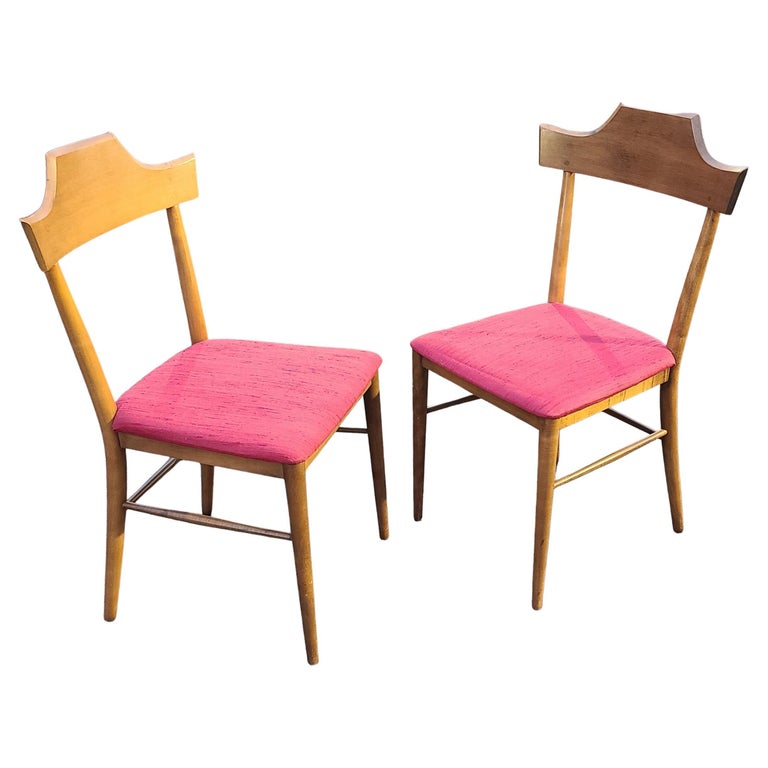 Paul McCobb Planner Group Pair Dining Chairs In Good Condition For Sale In Fraser, MI