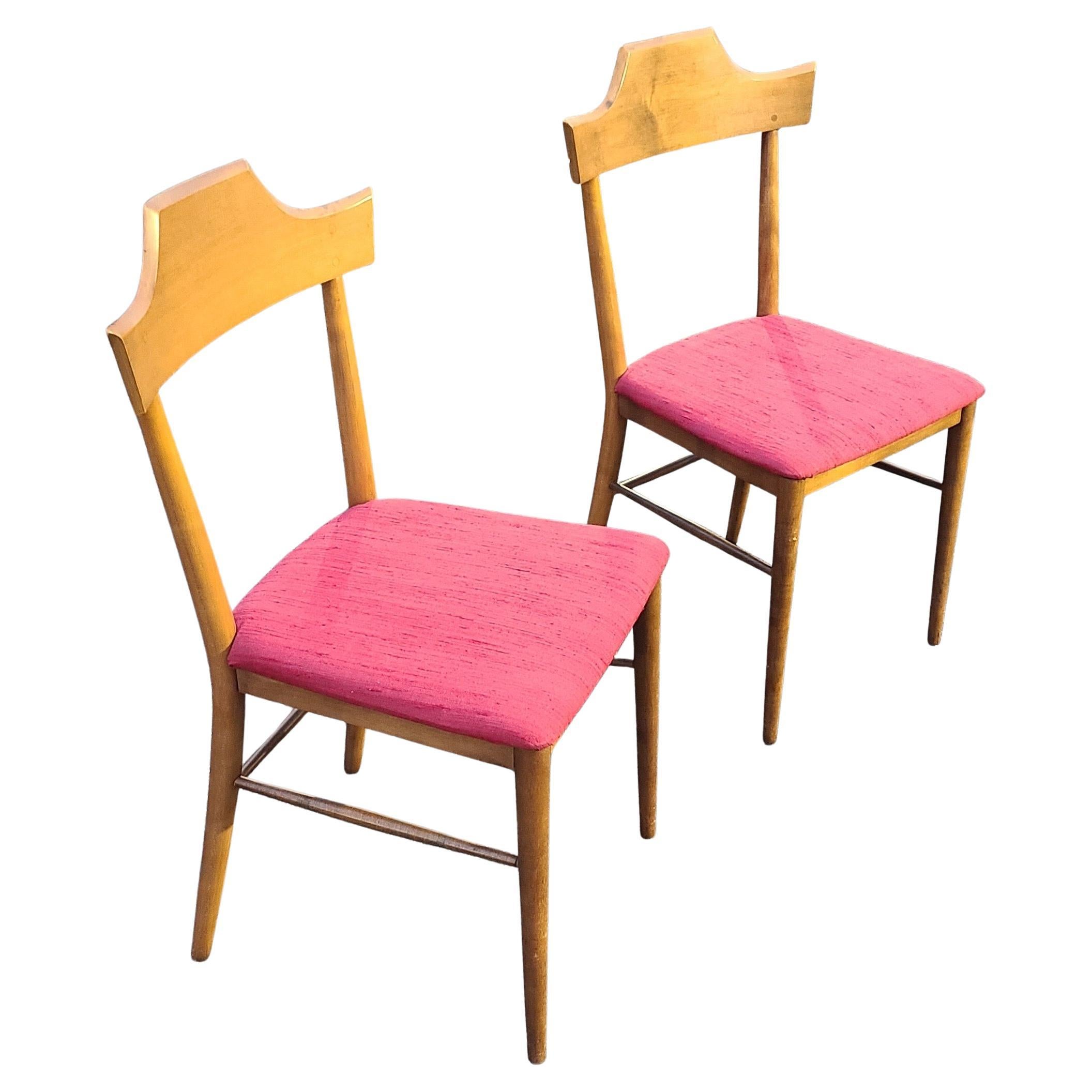 Milieu du XXe siècle Paul McCobb Planner Group paire de chaises de salle à manger en vente