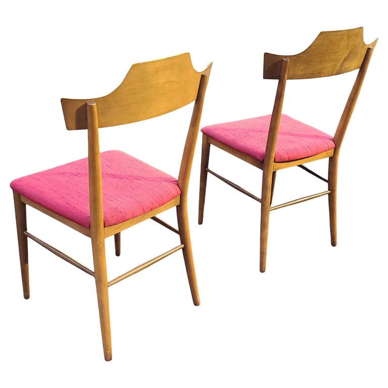 Birch Paul McCobb Planner Group Pair Dining Chairs For Sale