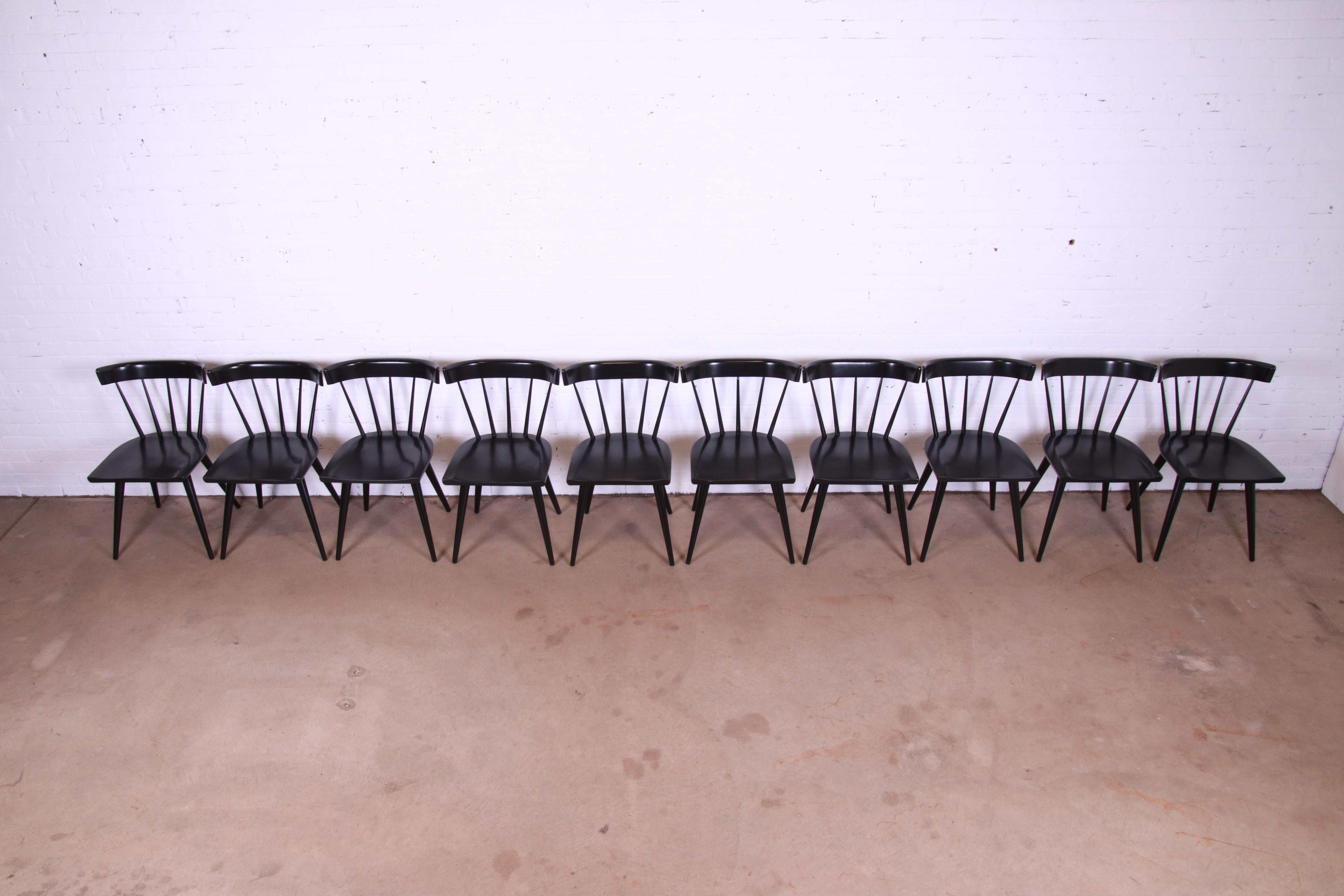 Mid-Century Modern Paul McCobb Planner Group Restored Set of Ten Spindle Back Dining Chairs