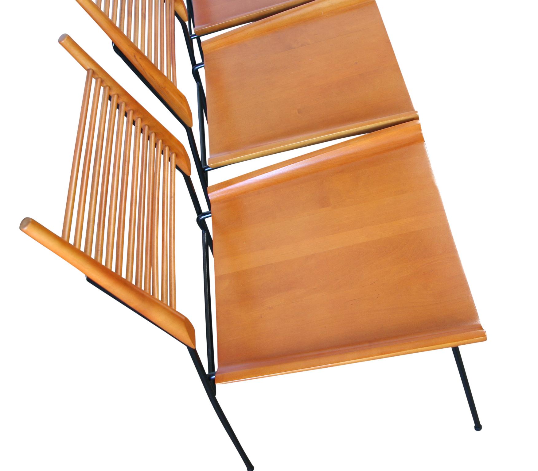 Steel Paul McCobb Planner Group Shovel Chairs #1533 Maple Iron Set of 4