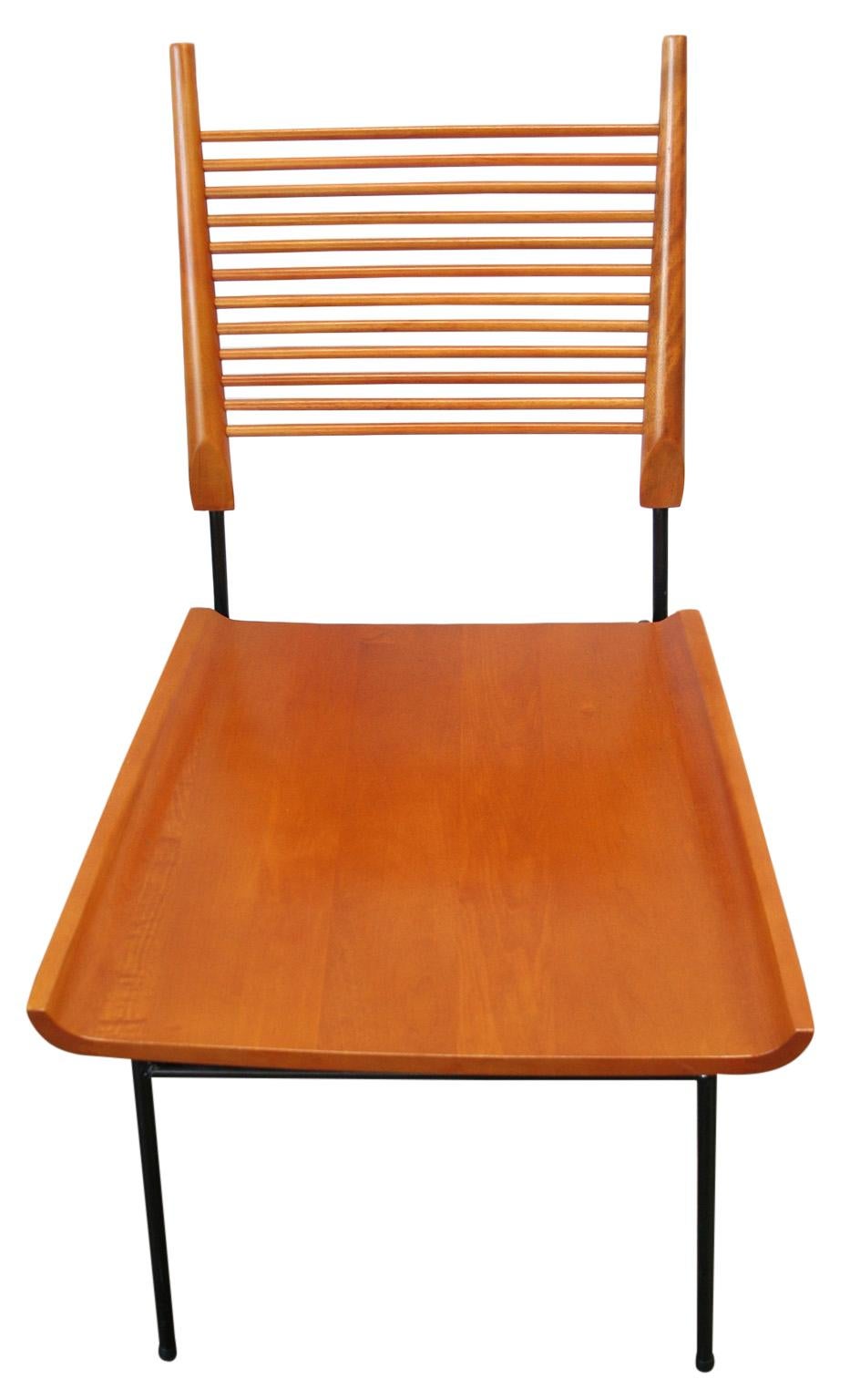 American Paul McCobb Planner Group Shovel Chairs #1533 Maple Iron Set of 4