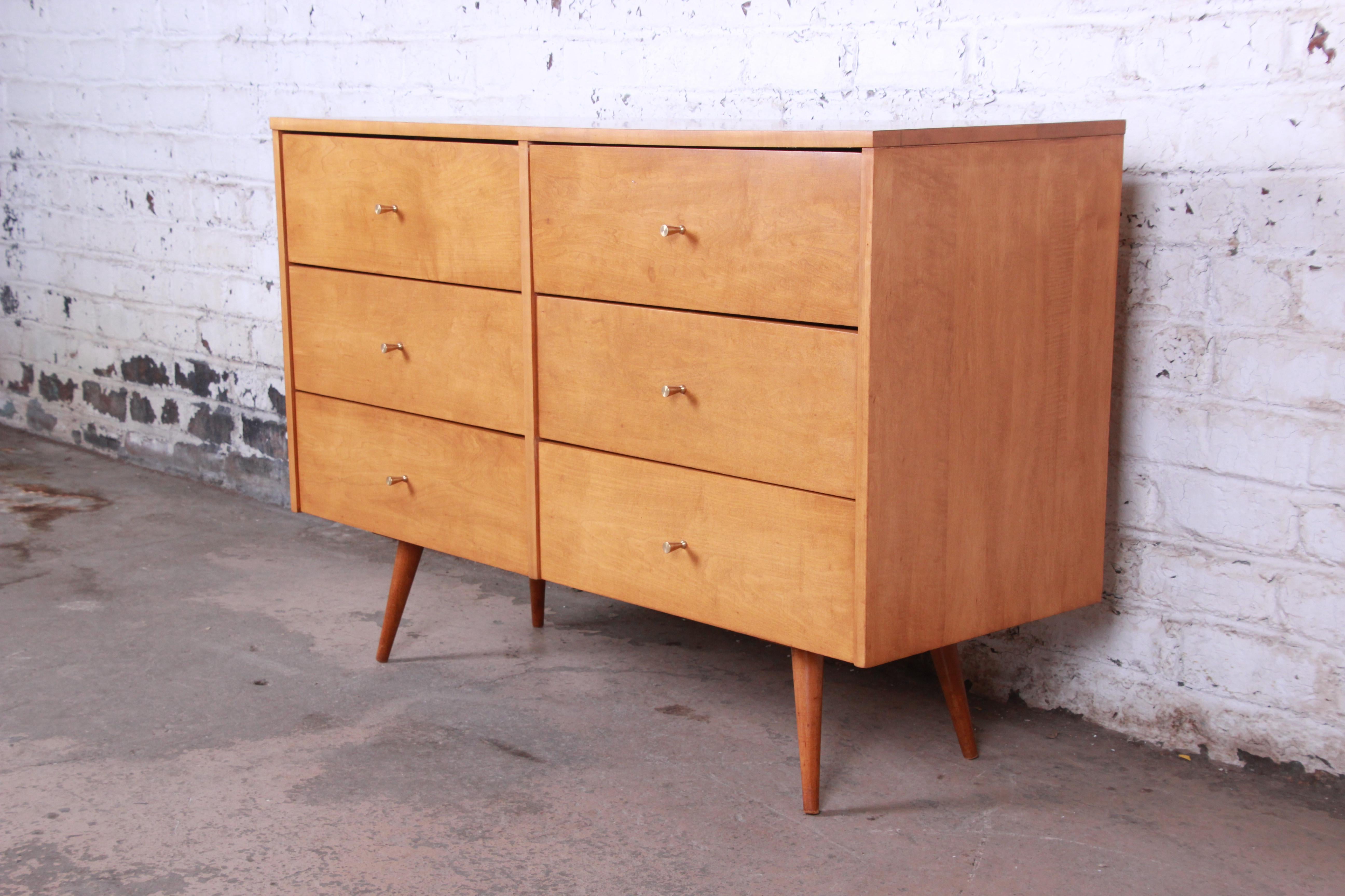 Mid-Century Modern Paul McCobb Planner Group Six-Drawer Dresser for Winchendon Furniture