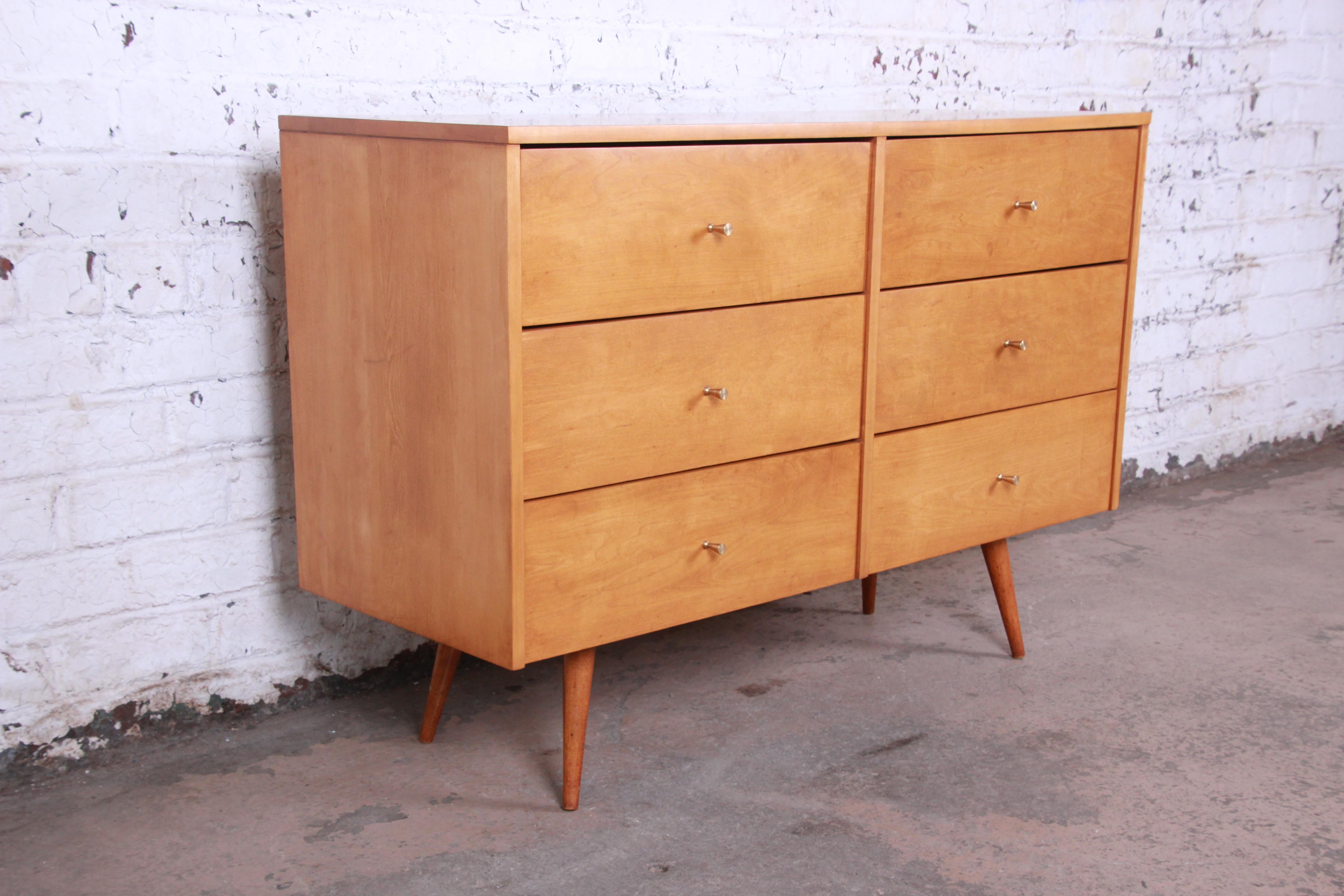 American Paul McCobb Planner Group Six-Drawer Dresser for Winchendon Furniture