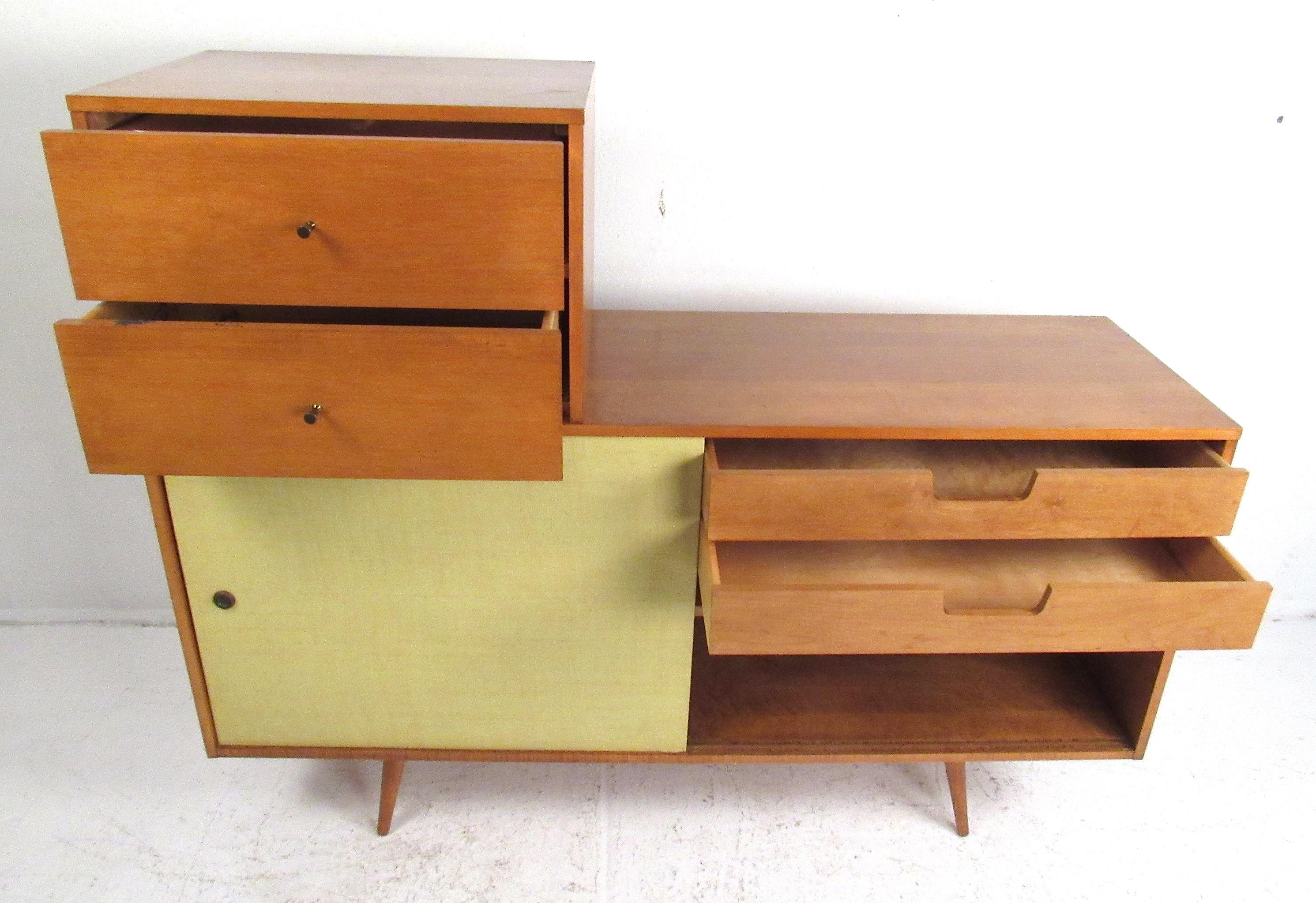 Mid-Century Modern Paul McCobb Planner Group Sliding Door Cabinet by Winchendon