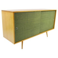 Vintage Paul McCobb Planner Group Sliding Door Credenza with Early Branded Signature