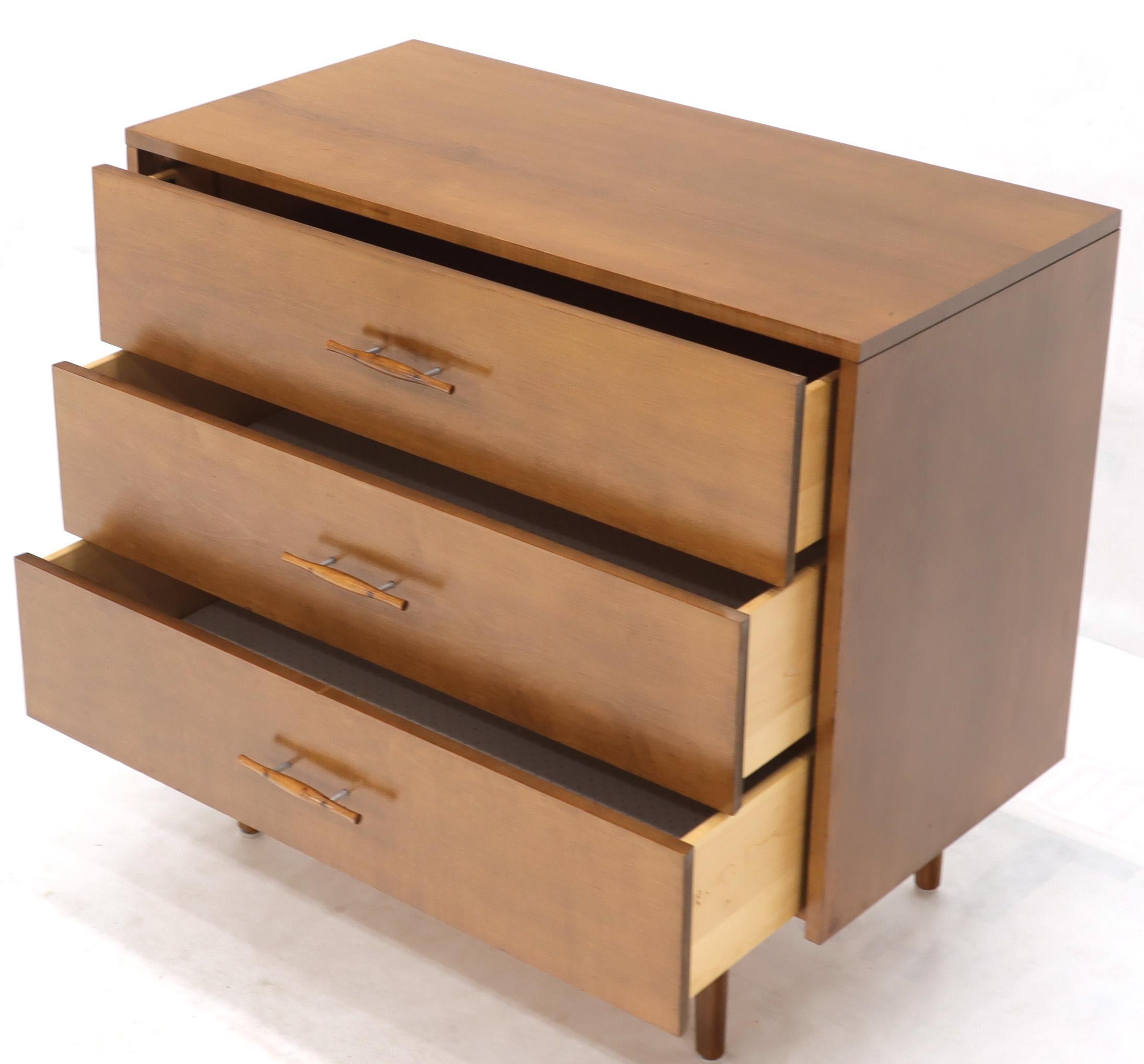 Paul McCobb Planner Group Solid Birch 3-Drawer Bachelor Chest Dresser 1