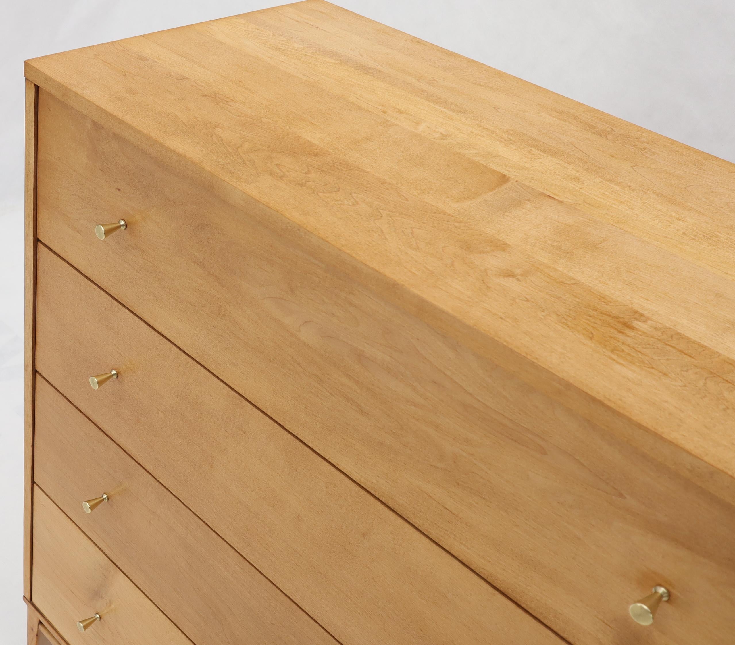 Mid-Century Modern Paul McCobb Planner Group Solid Birch 4-Drawer High Chest Dresser