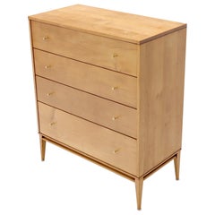 Paul McCobb Planner Group Solid Birch 4-Drawer High Chest Dresser