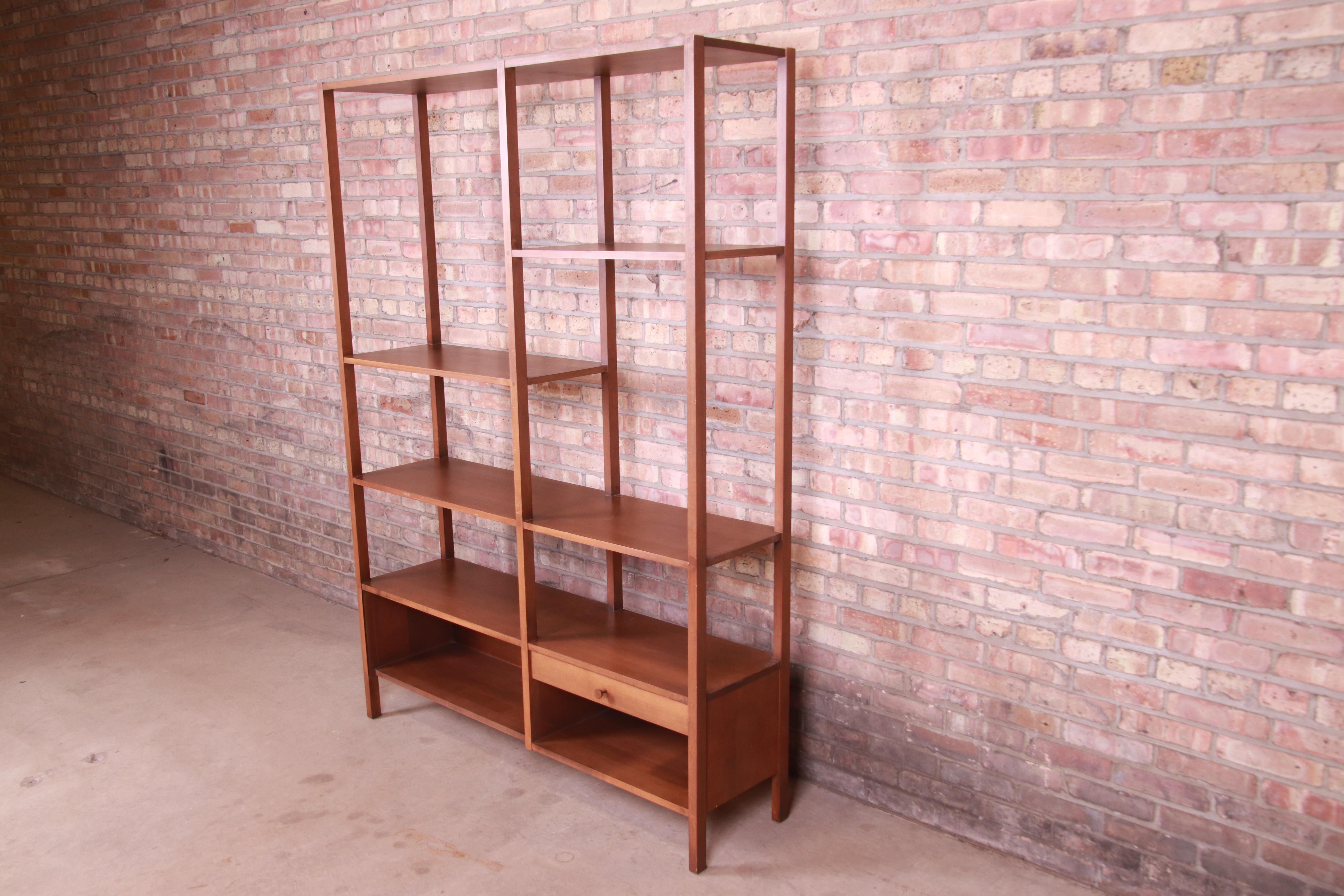Mid-Century Modern Paul McCobb Planner Group Solid Birch Bookshelf Wall Unit or Room Divider, 1950s