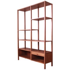 Vintage Paul McCobb Planner Group Solid Birch Bookshelf Wall Unit or Room Divider, 1950s