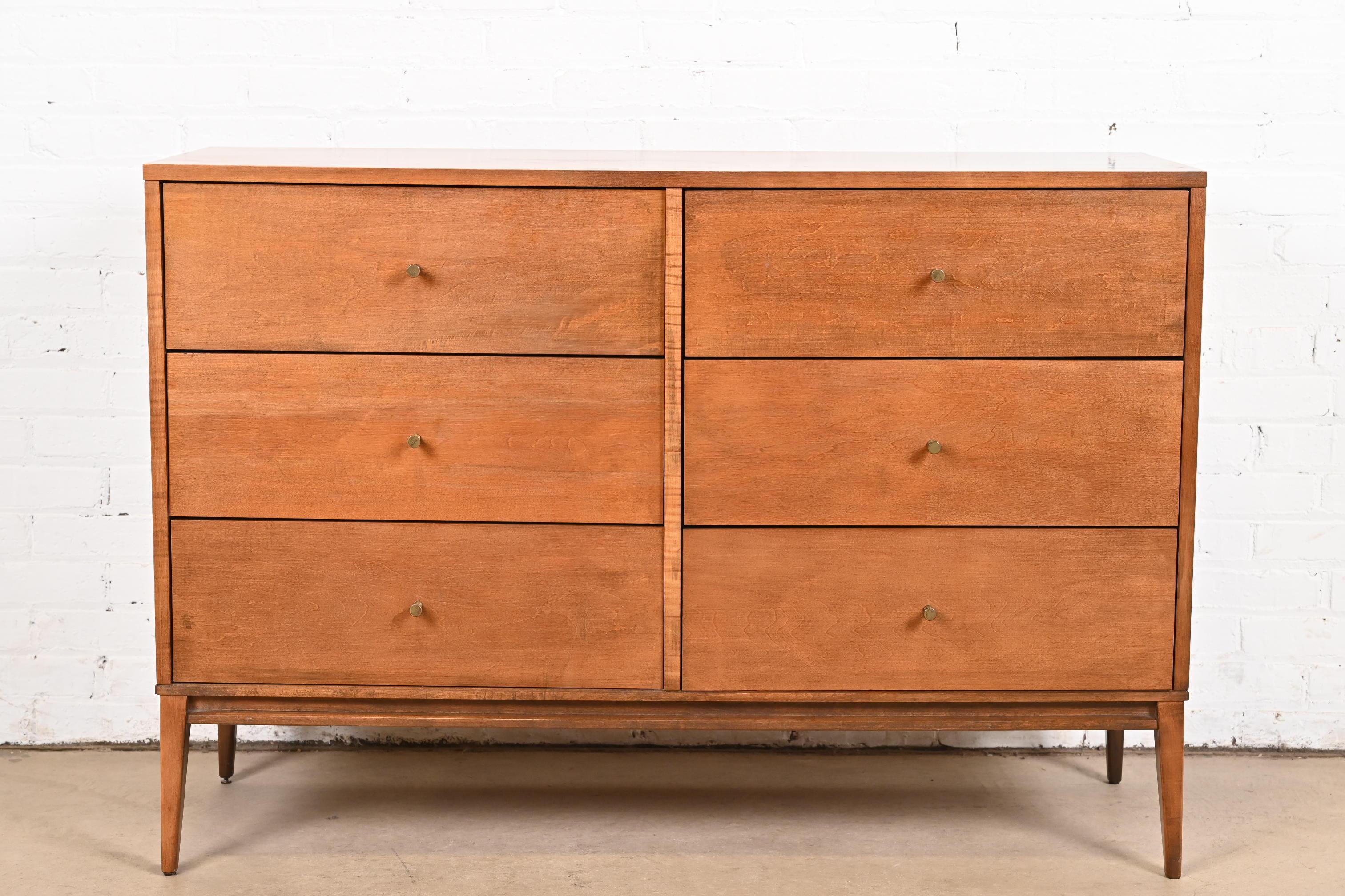 American Paul McCobb Planner Group Solid Birch Dresser or Chest of Drawers, 1950s For Sale