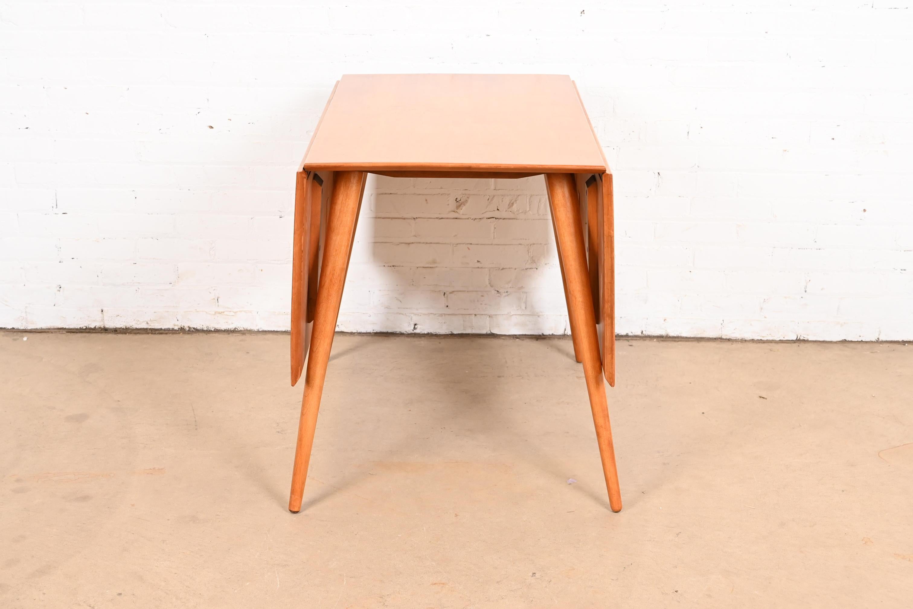 Paul McCobb Planner Group Solid Maple Drop Leaf Dining Table, 1950s For Sale 4